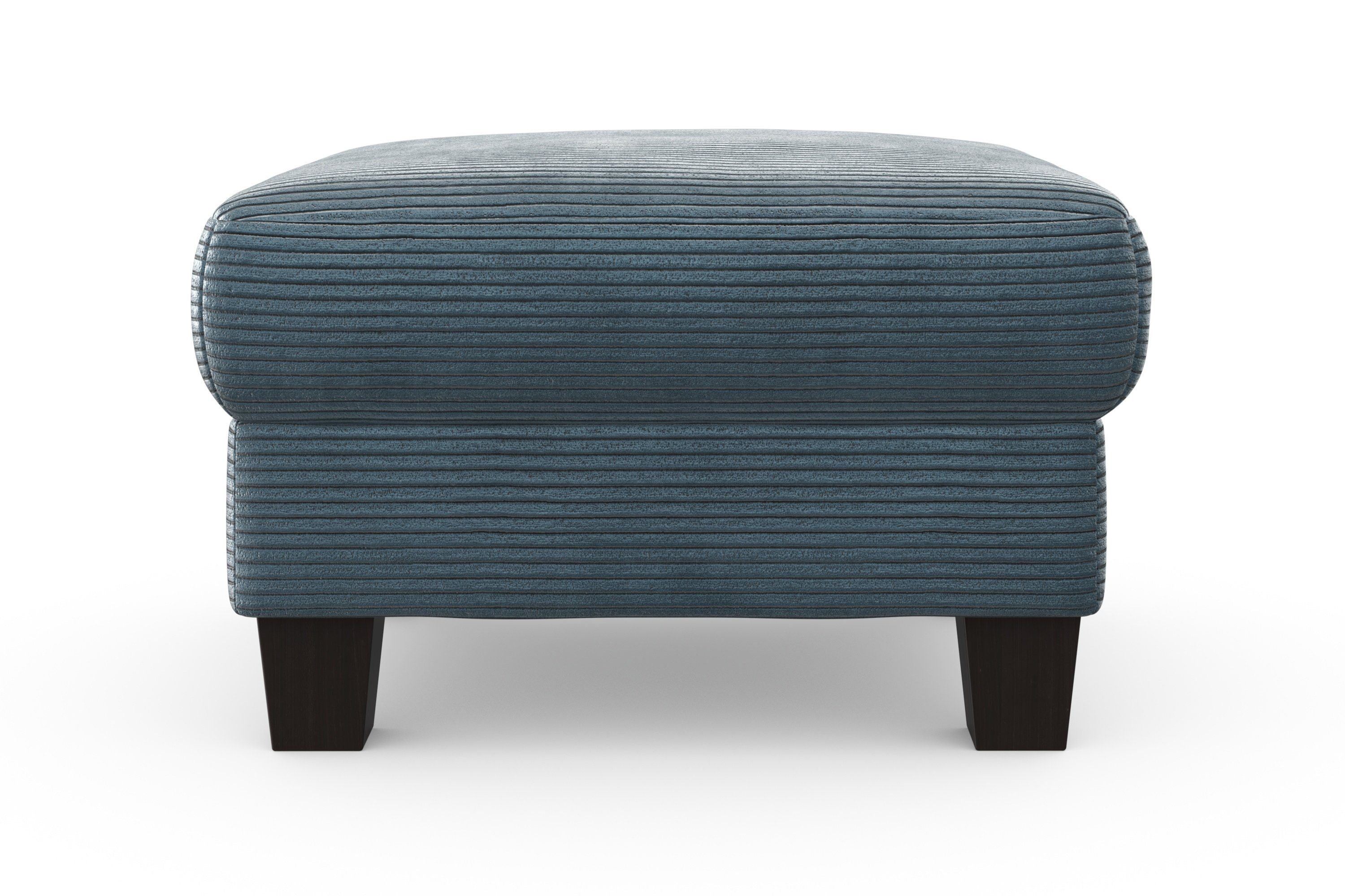 Home affaire Hocker Summer met bergruimte, cord-bekleding, wengékleurige houten poten