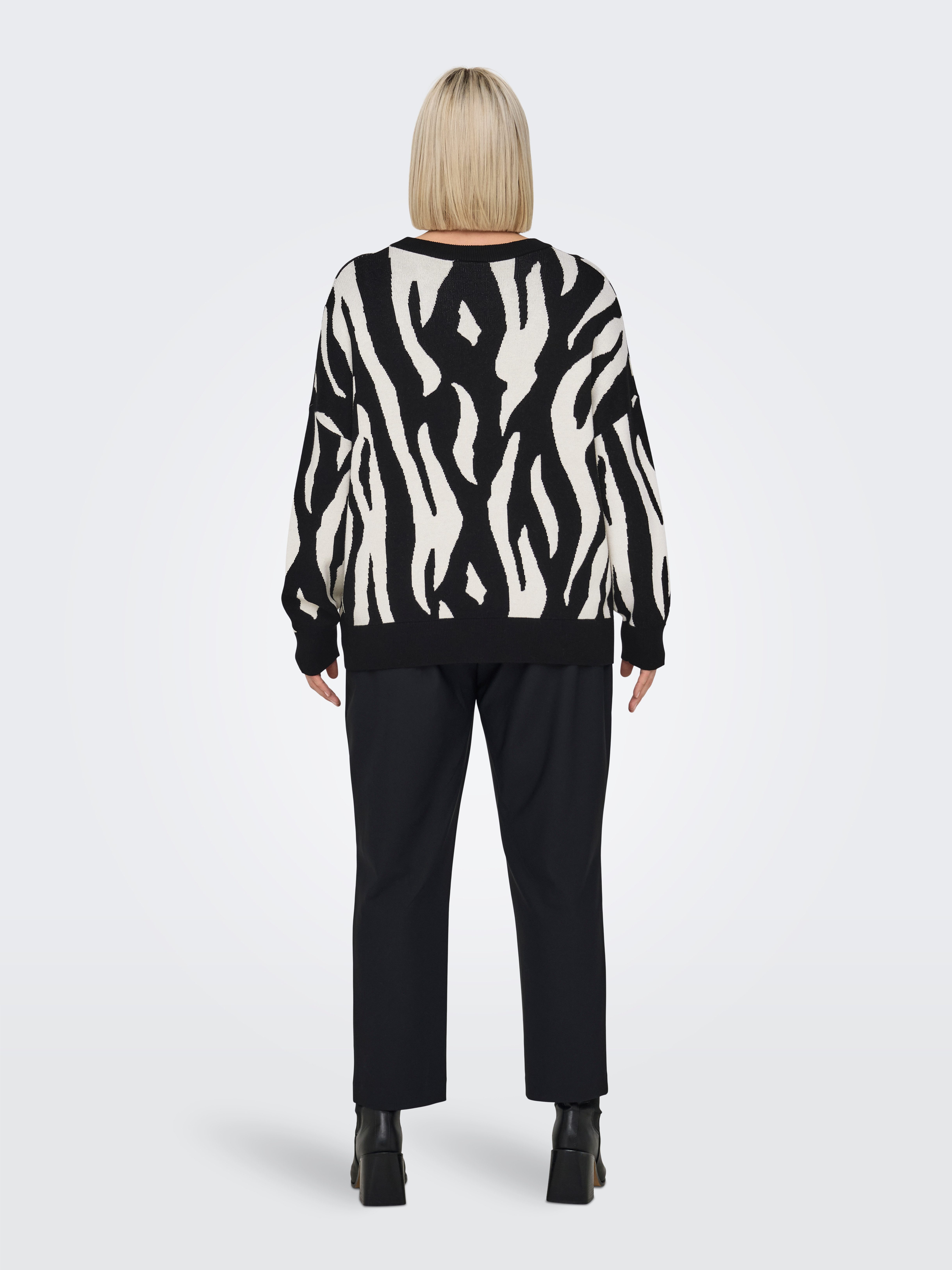 ONLY CARMAKOMA Gebreide trui CARMONTANA LS JQ LOOSE O-NECK KNT