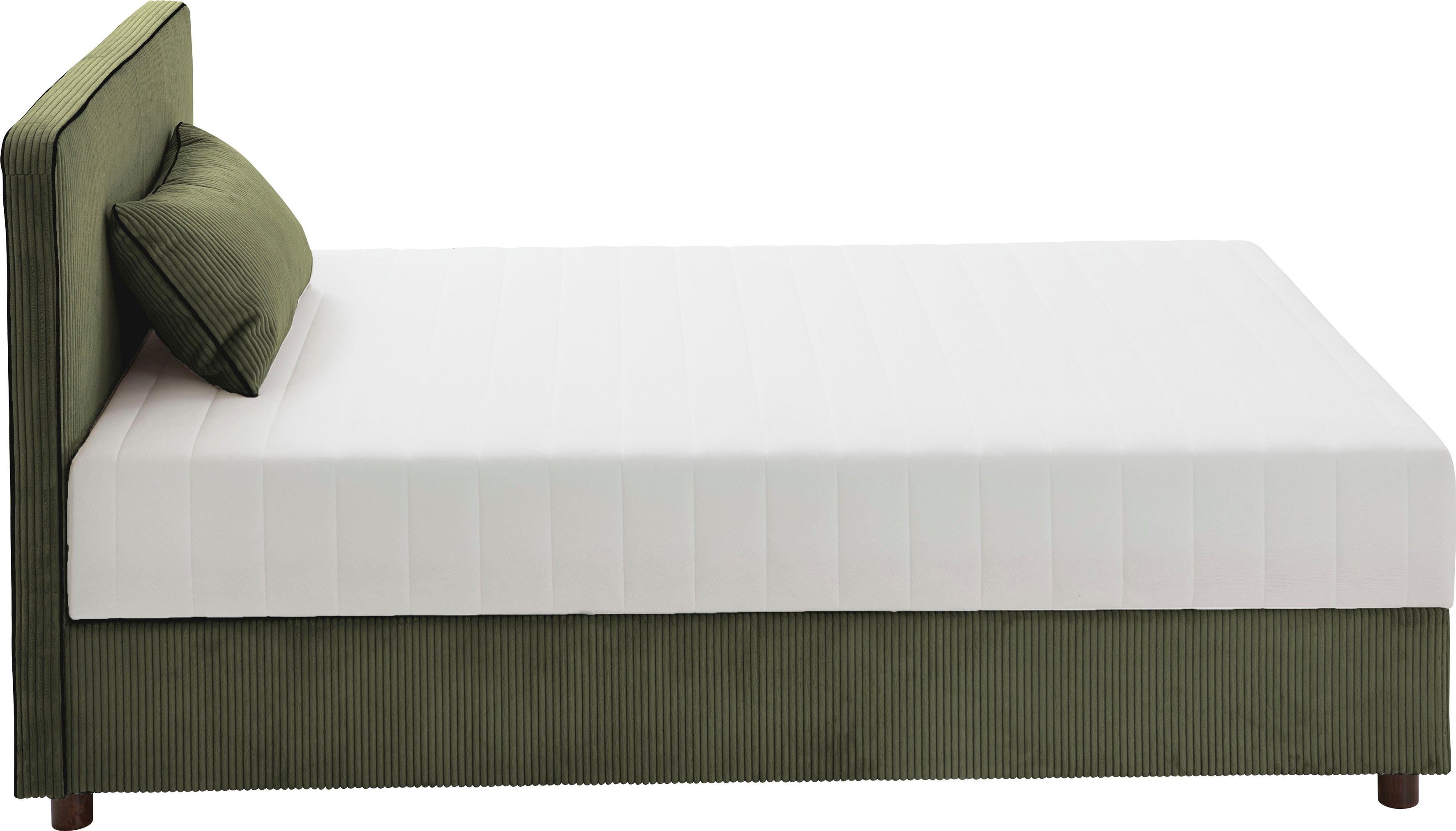 ATLANTIC home collection Bed Corinna Boxspring bed incl. opbergruimte, ribfluweel, verkrijgbaar in verschillende breedtes