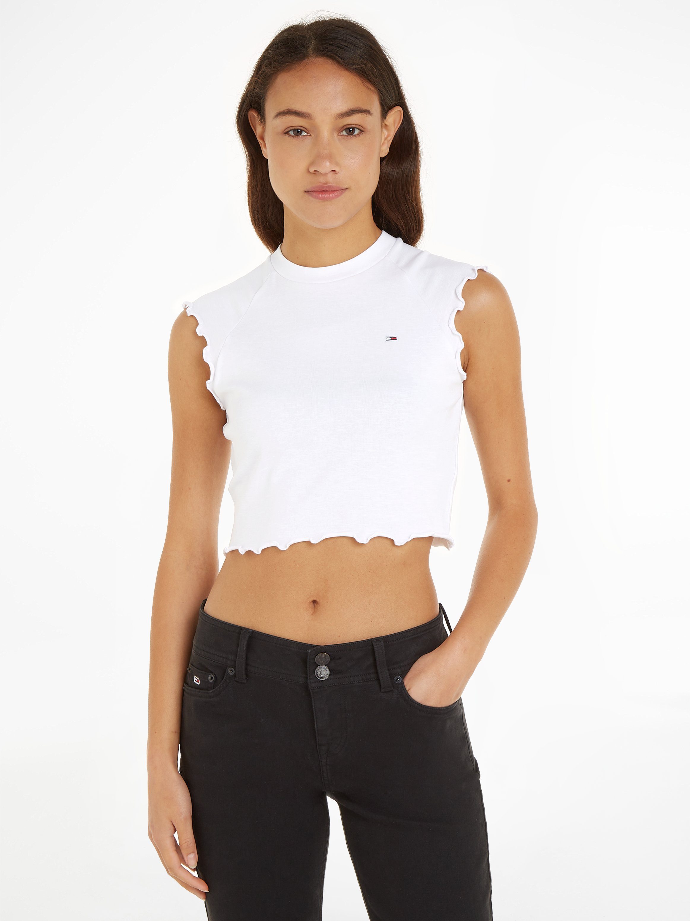 Tommy Jeans Babylock T-shirt voor dames White Dames