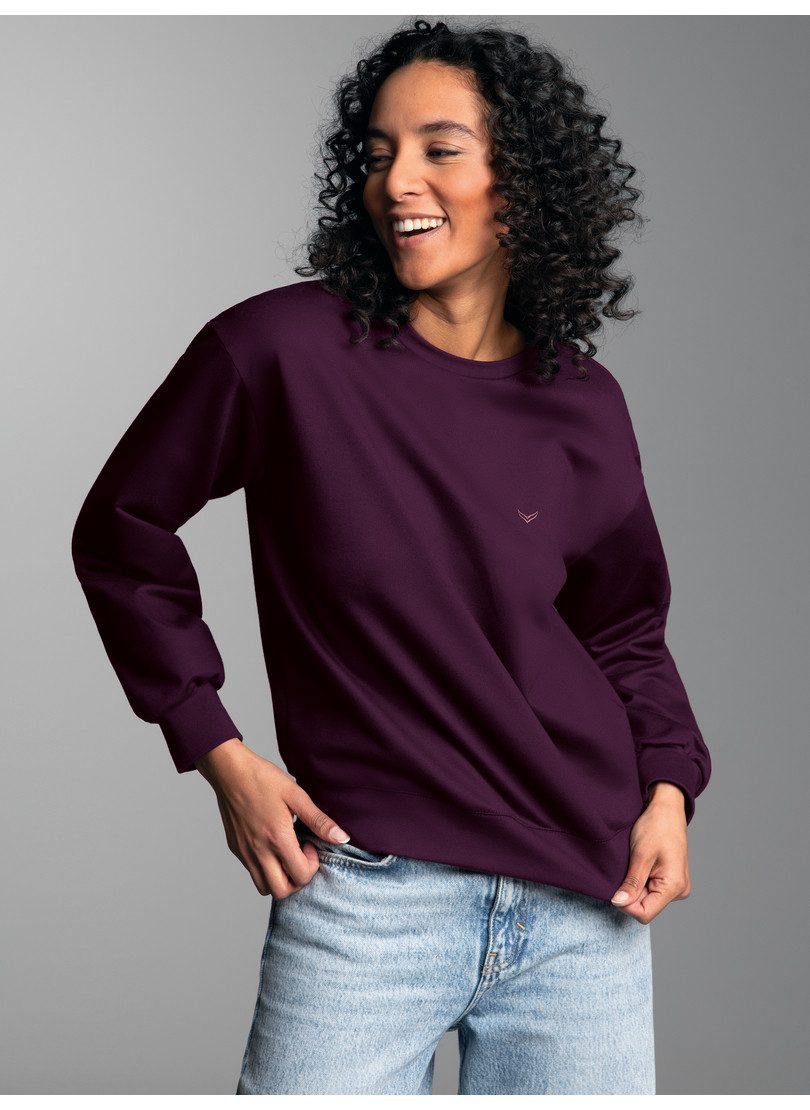 Trigema Sweatshirt TRIGEMA dun sweatshirt