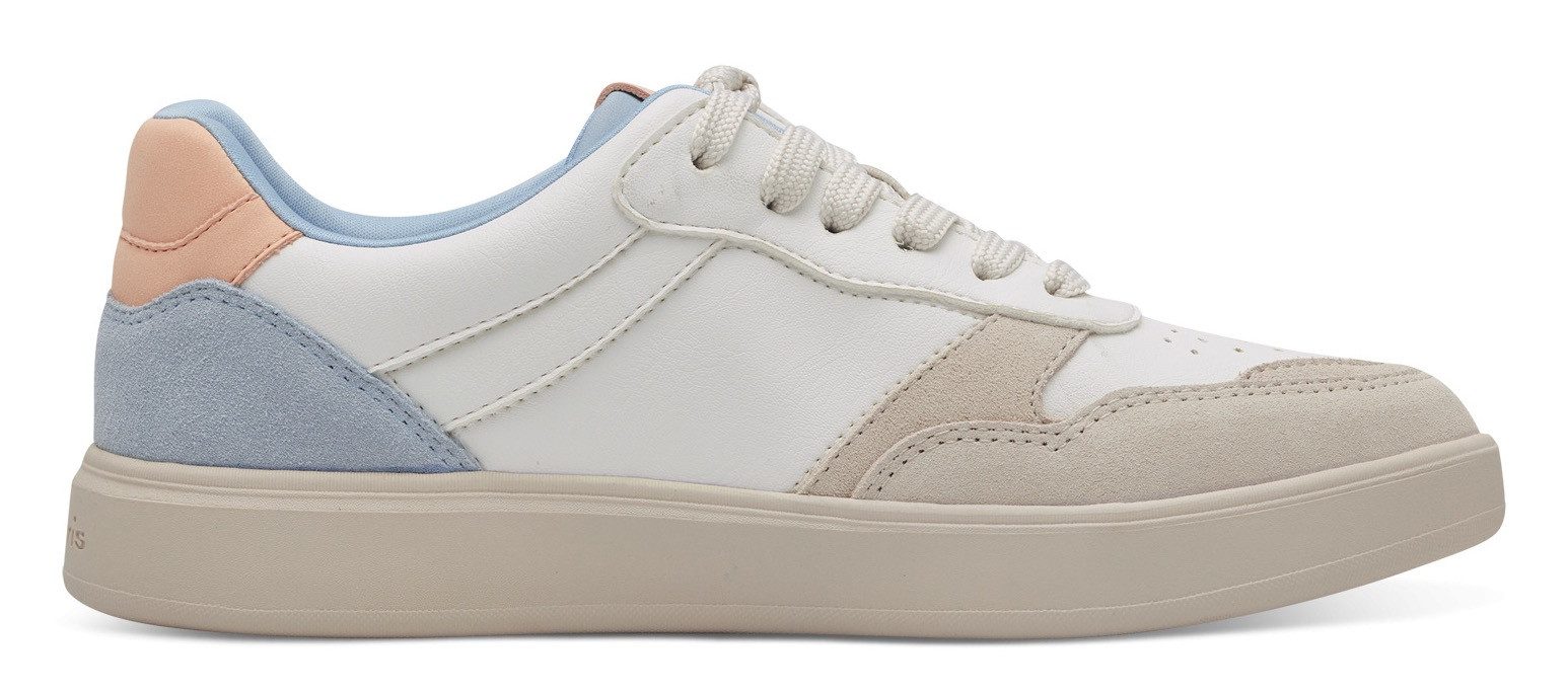Tamaris Plateausneakers vrijetijdsschoen, lage schoen, veterschoen met contrastafwerkingen