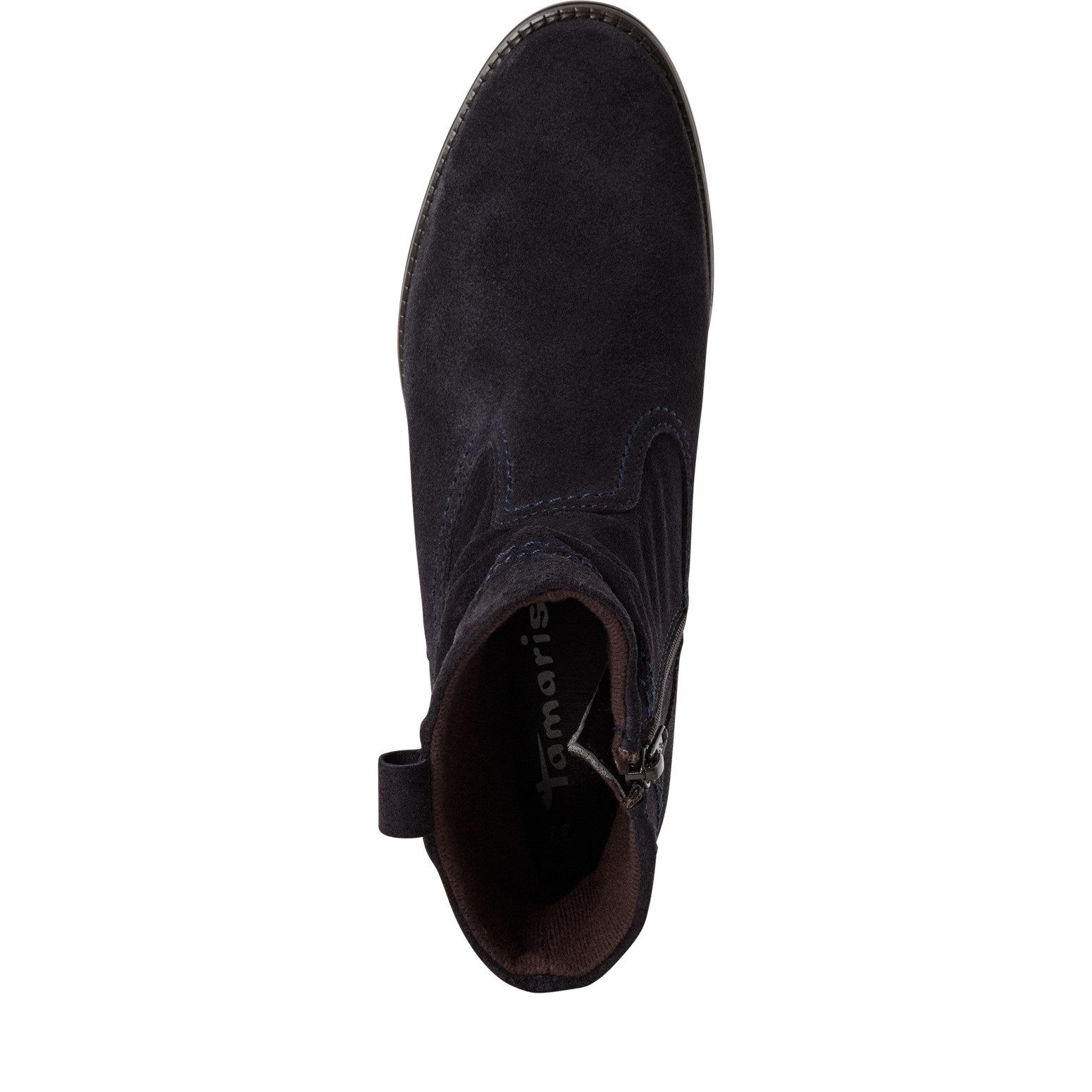 Tamaris Laarsjes , blokhak, laarzen met plooien in slouchy look