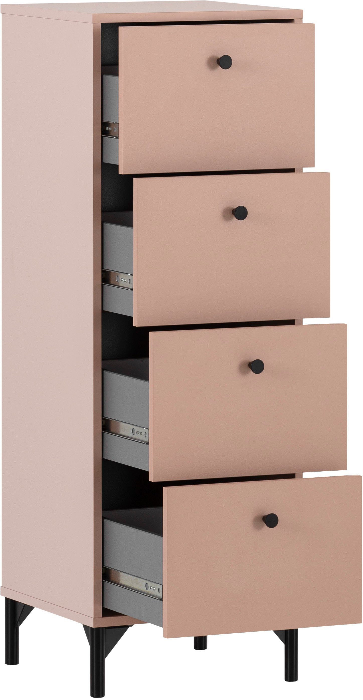 Schildmeyer Kast Smash, breedte 40 cm 4 laden met uittrekbegrenzing en metalen beslag