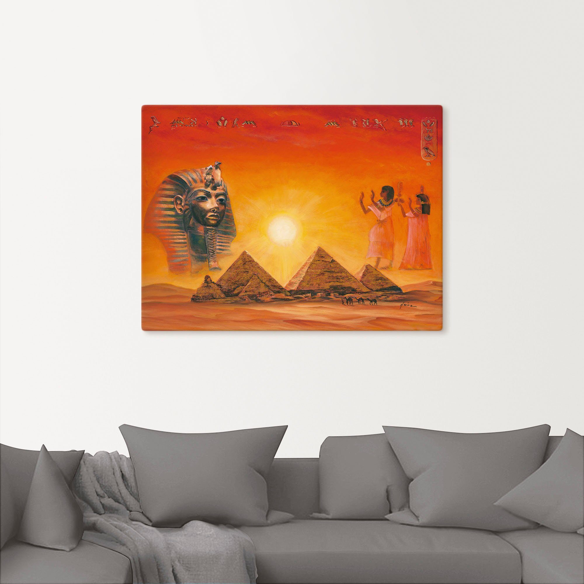 Artland Artprint Egyptische impressies als artprint van aluminium, artprint voor buiten, artprint op linnen, poster, muursticker