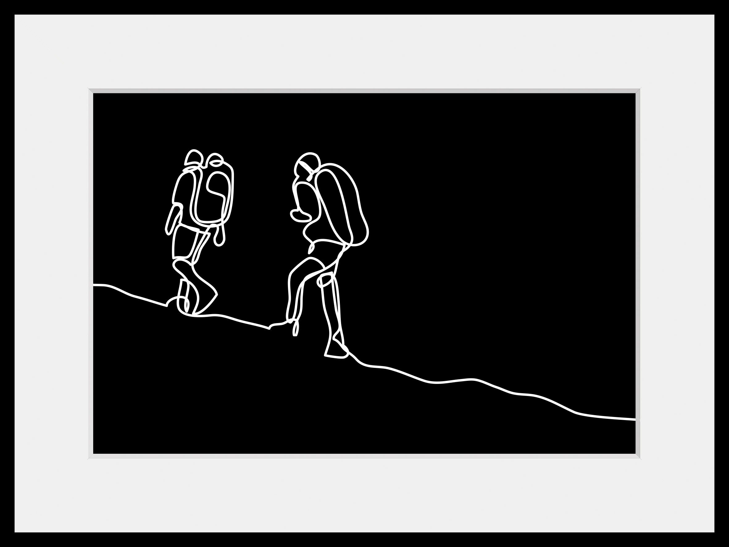 queence Wanddecoratie Mount Everest HD premium posterdruk incl. houten lijst (1 stuk)