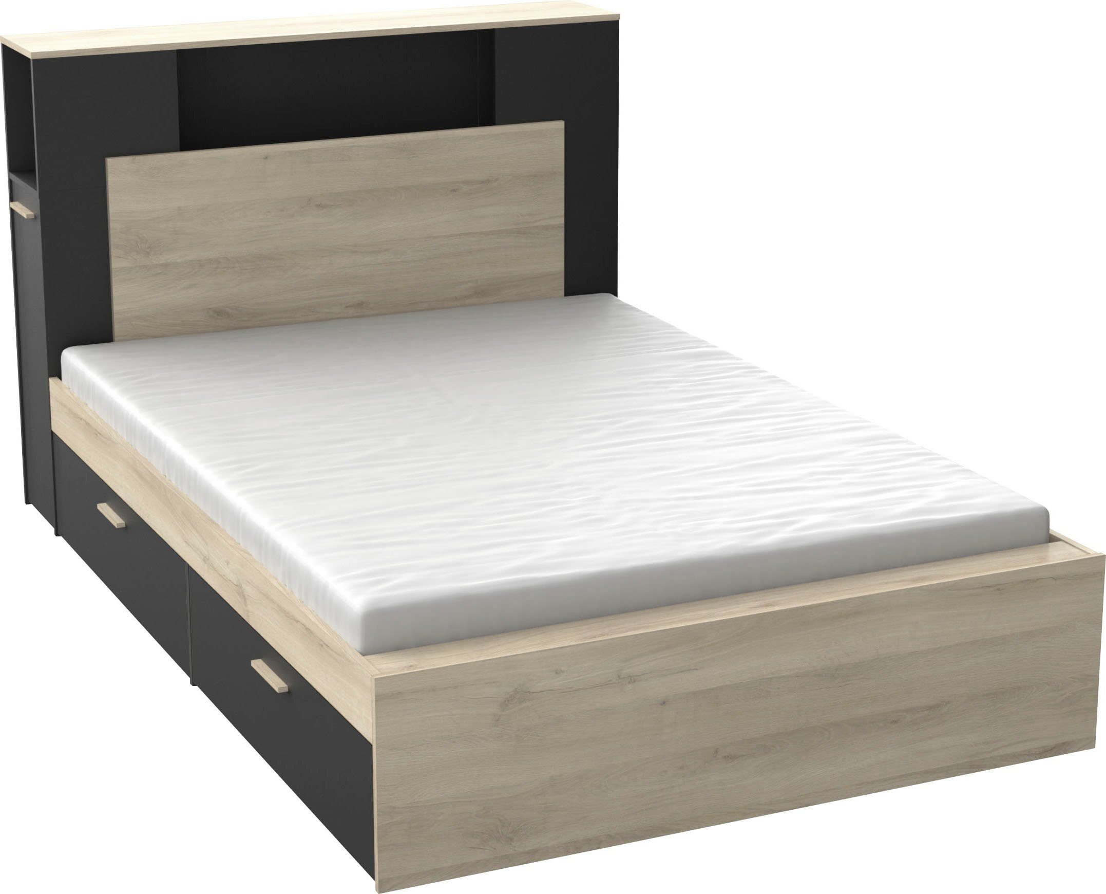 Demeyere GROUP Bedframe LIFE ideaal voor kleine kamers, ruimtebesparend, veel opbergruimte