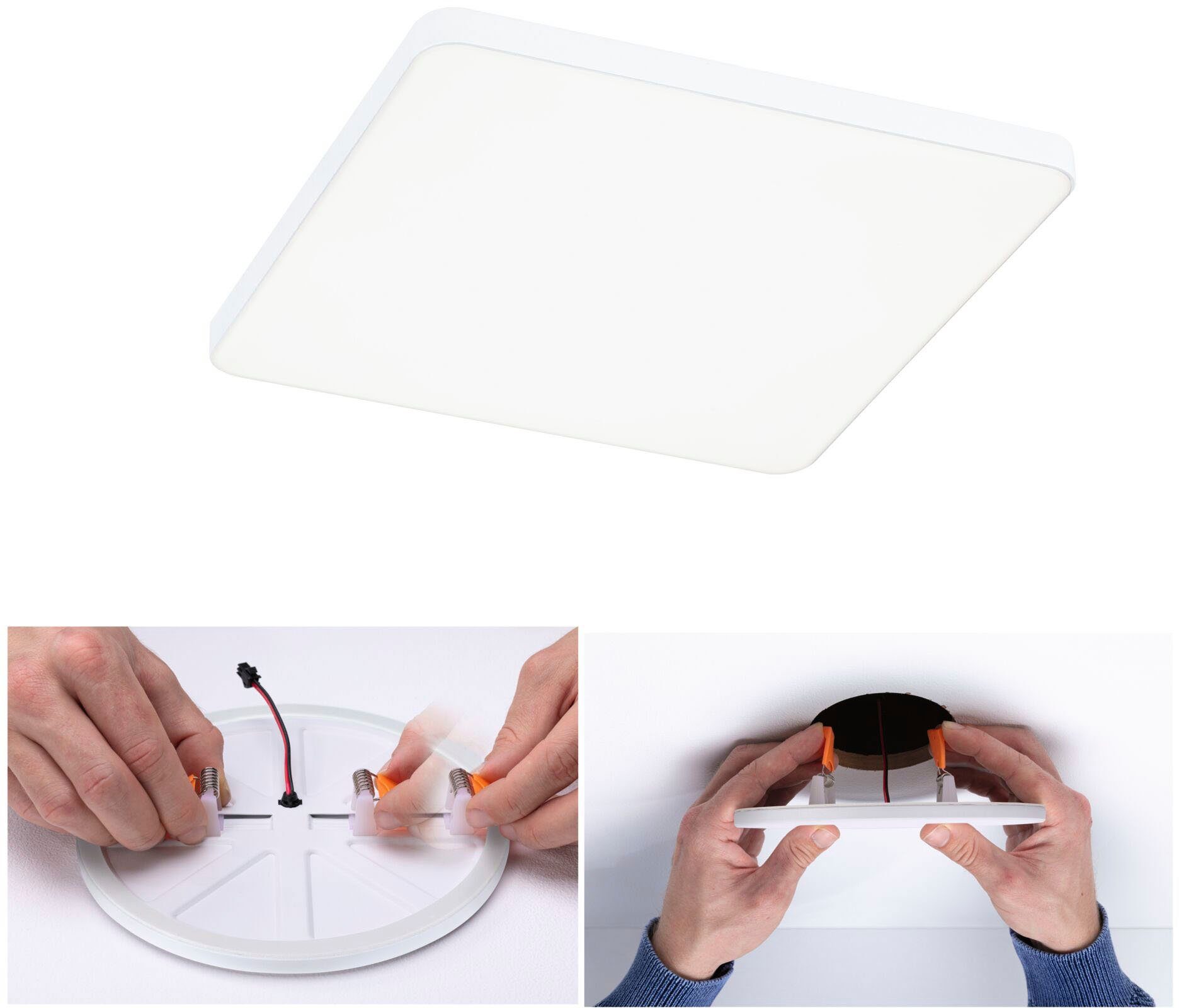 Paulmann Ledinbouwlamp Veluna VariFit Edge IP44 vierkant 160x160mm 1100lm 4000K Wit (1 stuk)
