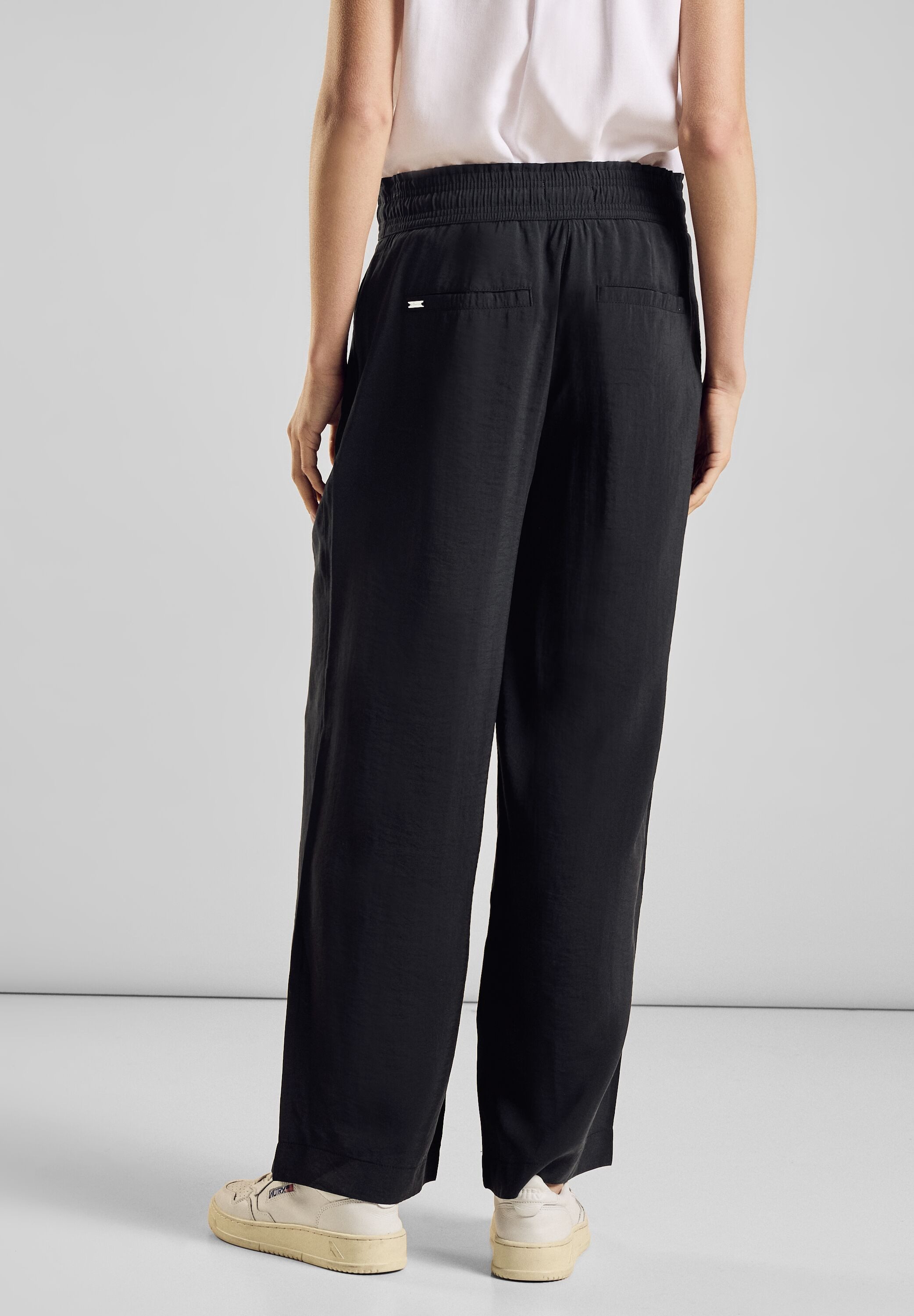 STREET ONE Stoffen broek met trekkoord