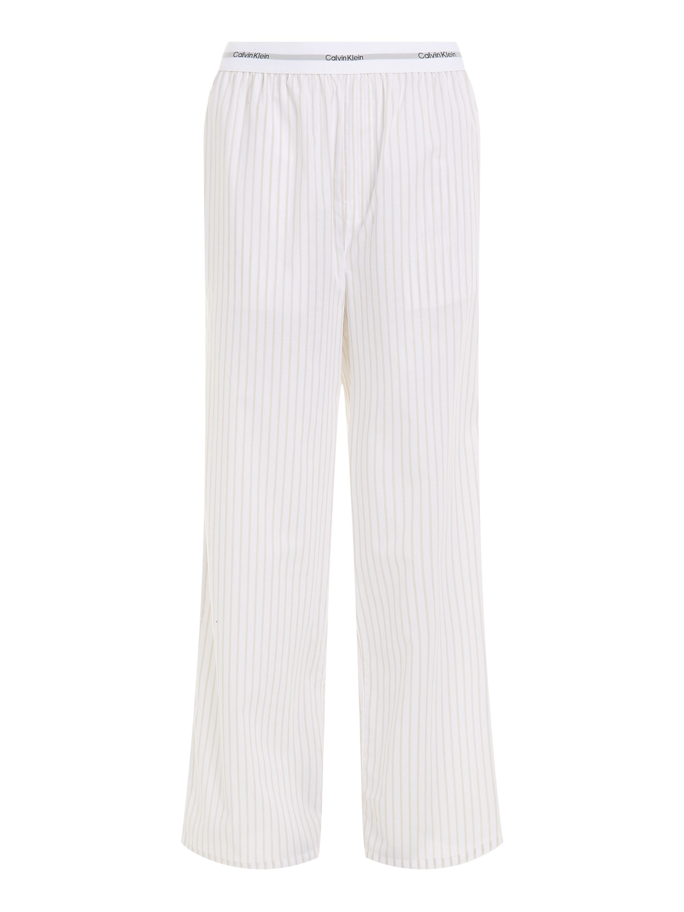 Calvin Klein Homewearbroek LOGO WB POPLIN PANT met elastische logo-tailleband