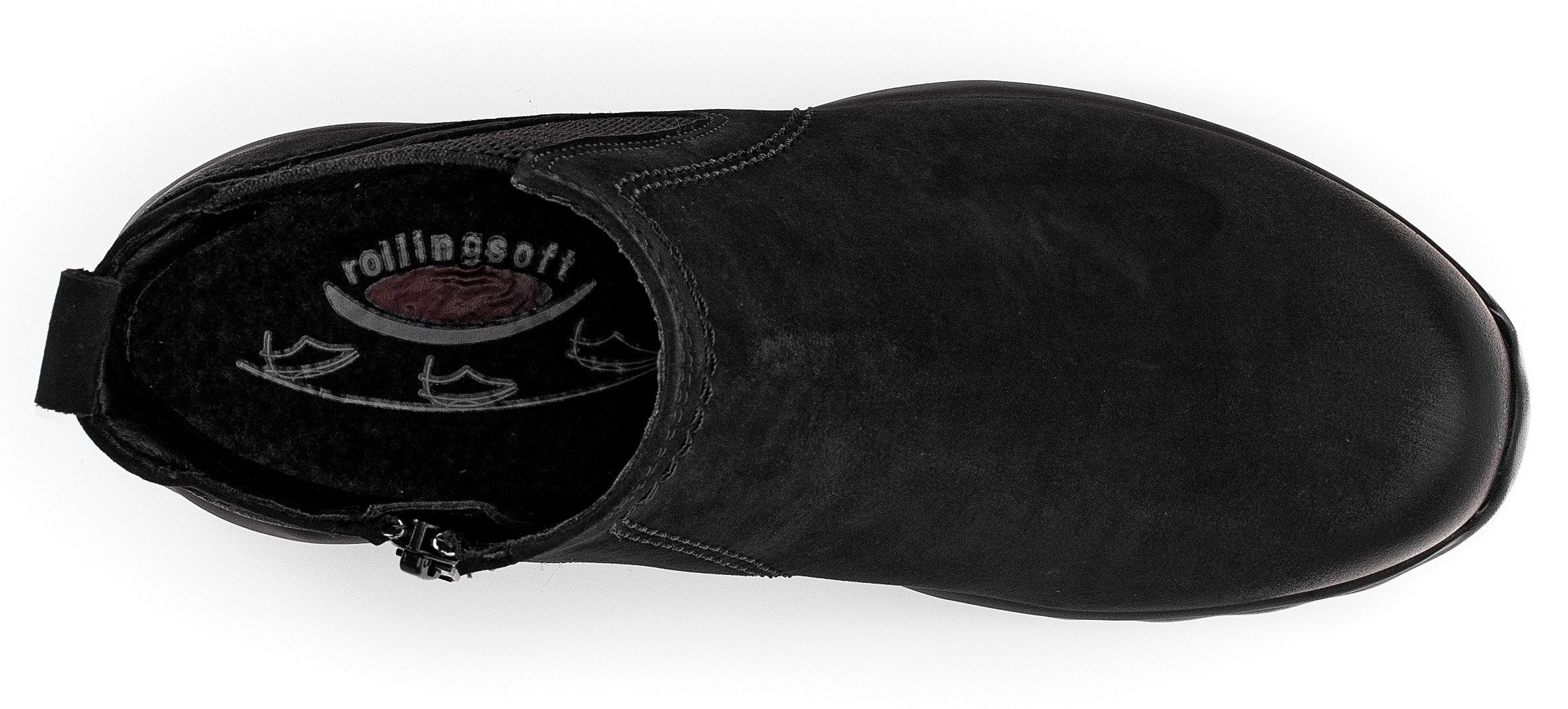 Gabor Rollingsoft Chelsea-boots sleehak, comfort schoen, enkellaars, logo-opdruk op de hak