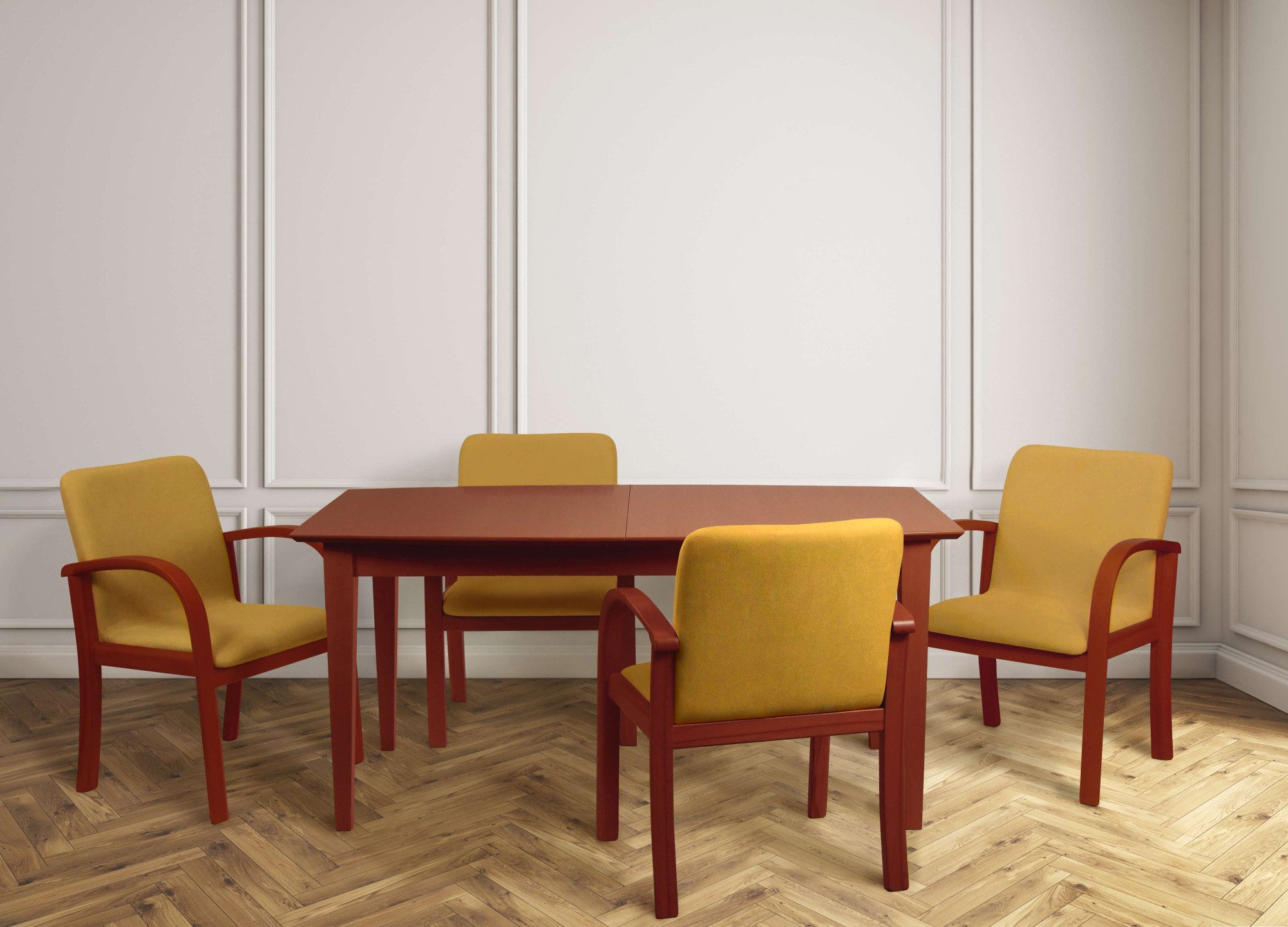 Home affaire Eetkamerstoel LINA707 Extra-comfort, vlekbestendig weefsel, massief hout (1 stuk)