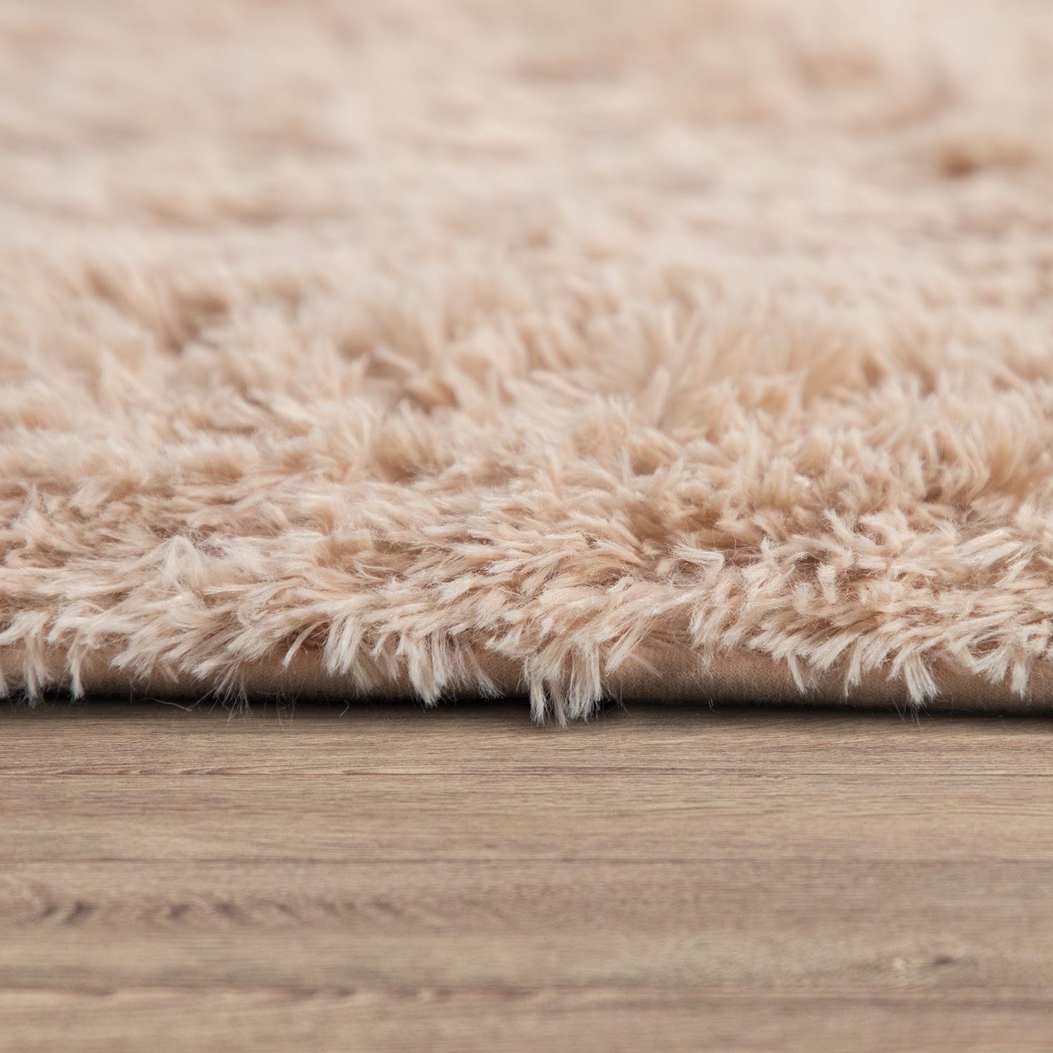 Paco Home Hoogpolig vloerkleed Silky 591 Unikleuren, bijzonder zacht en behaaglijk