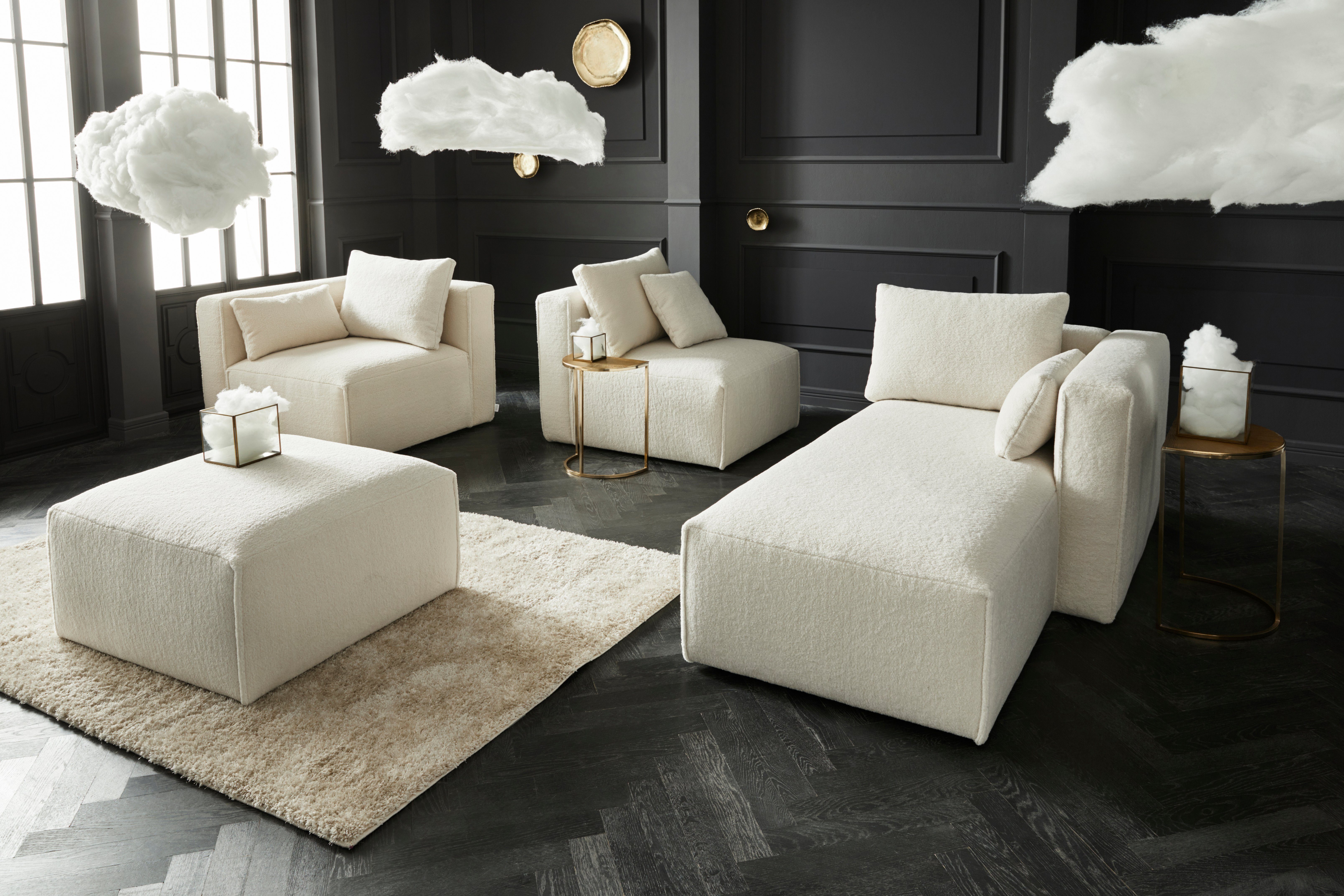 Guido Maria Kretschmer Home&Living Ottomane Comfine Modulaire ottomane om zelf samen te stellen, in 3 bekledingvarianten