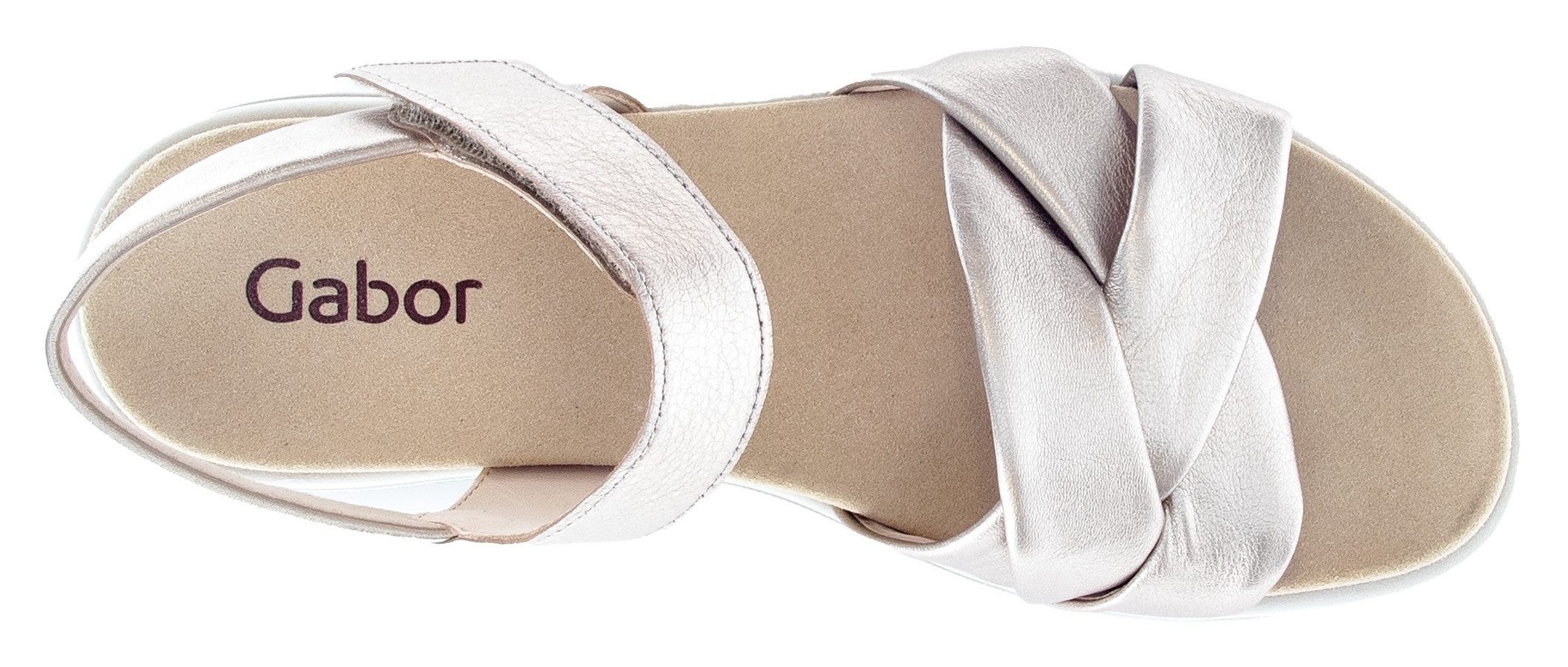 Gabor Sandalen , zomerschoen, wedge-sandaal, comfort-schoen met klittenbandsluiting
