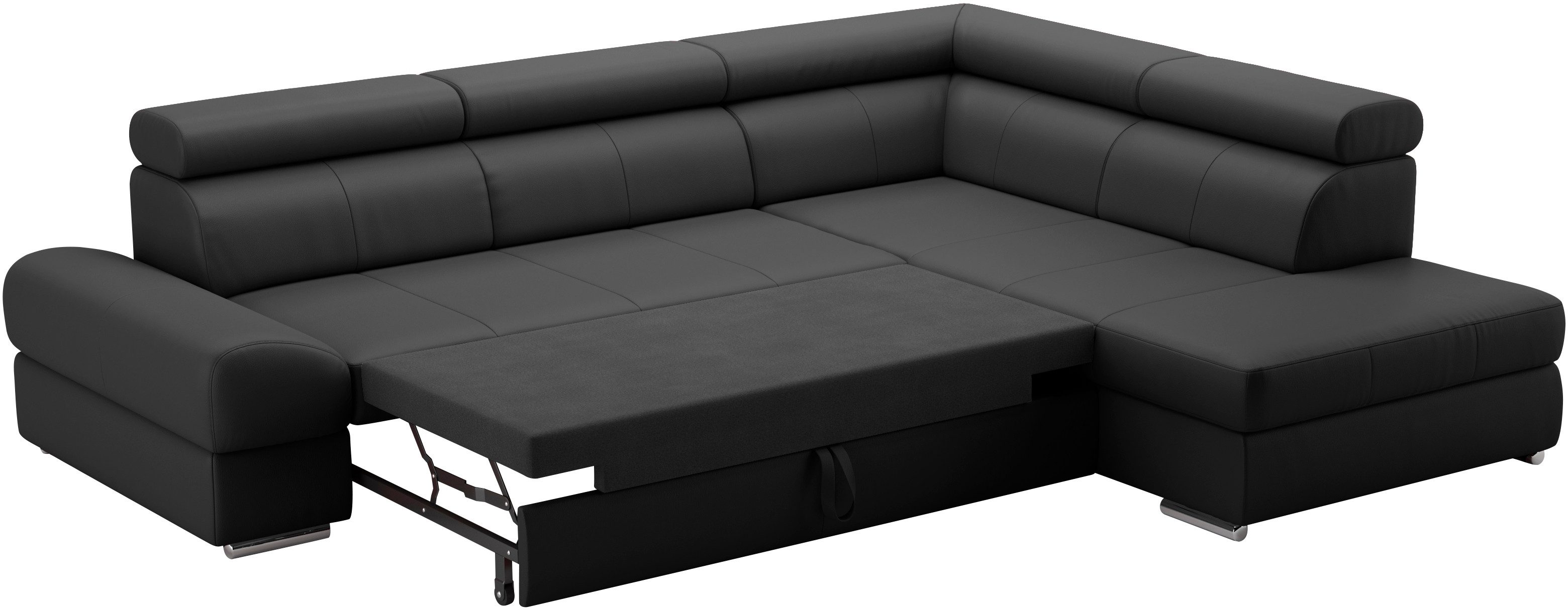 sit&more Hoekbank Broadway L-vorm met verstelbare hoofdsteunen, naar keuze met slaapfunctie