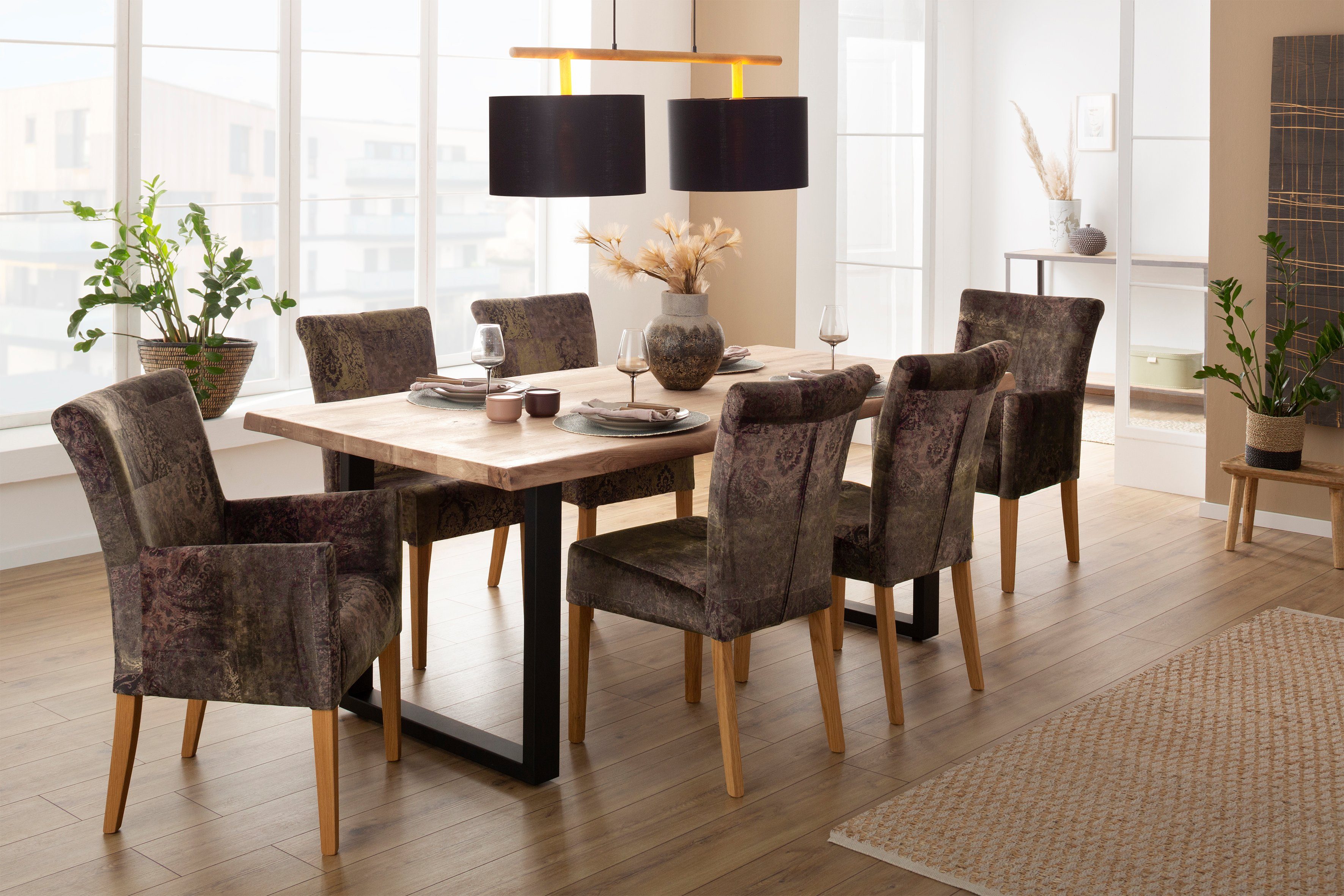 Home affaire Eettafel TRISTAN met boomrand