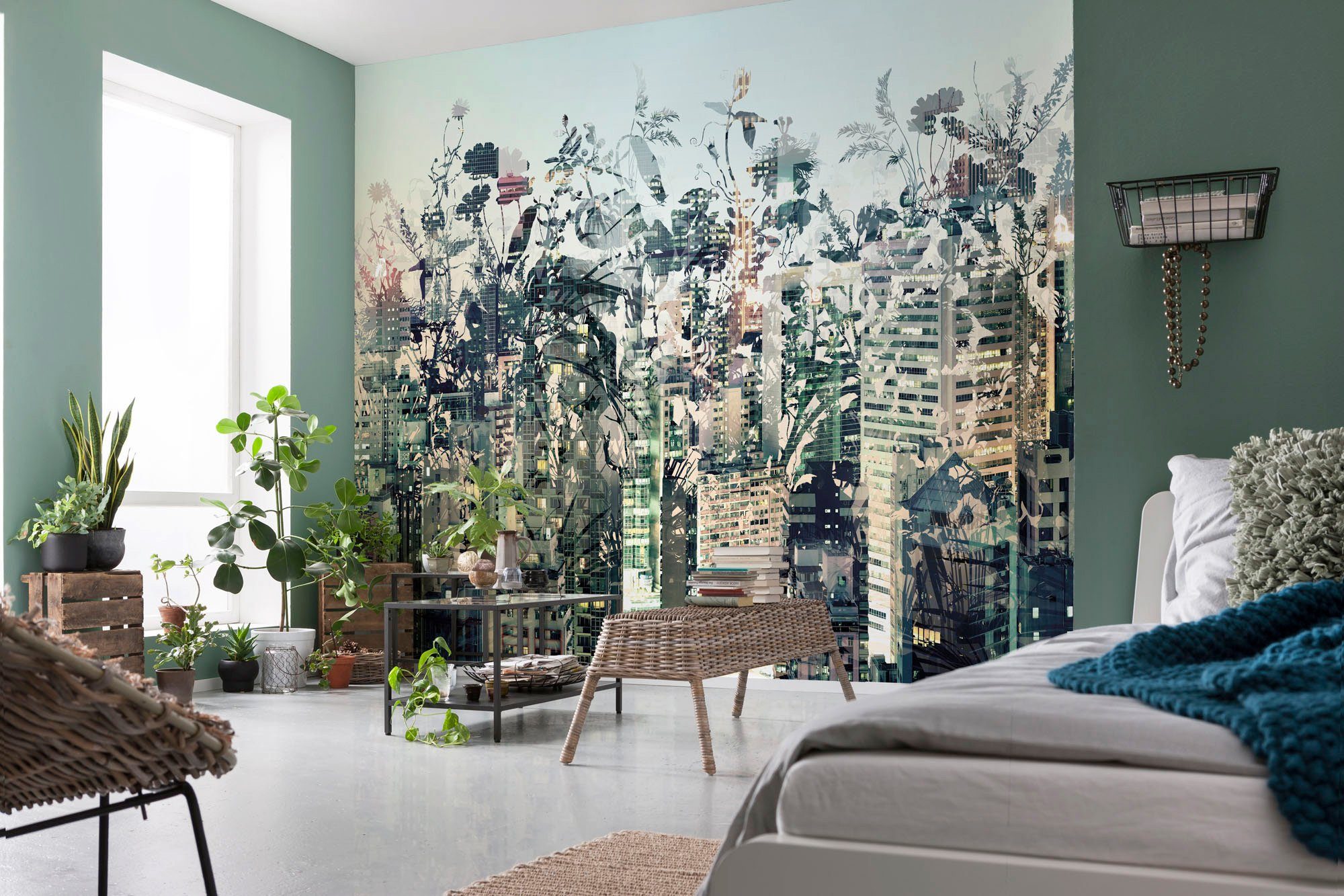 Komar Fotobehang Urban Jungle - Afmeting 368 x 254 cm (set)