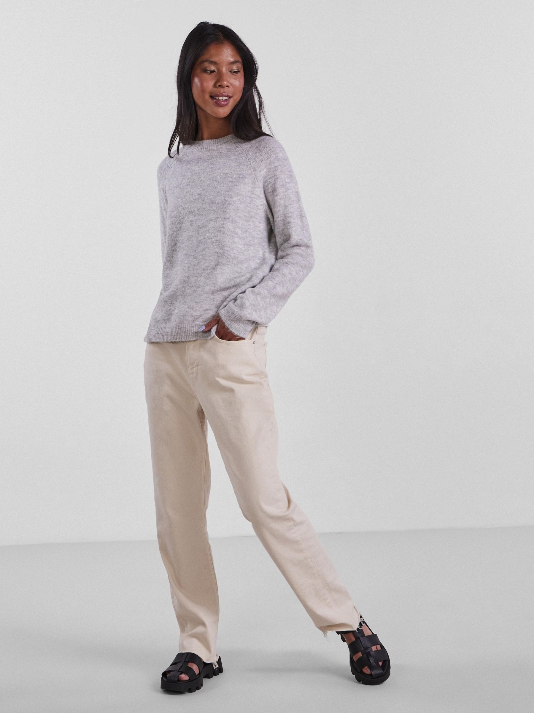 pieces Gebreide trui PCJULIANA LS O-NECK KNIT NOOS BC