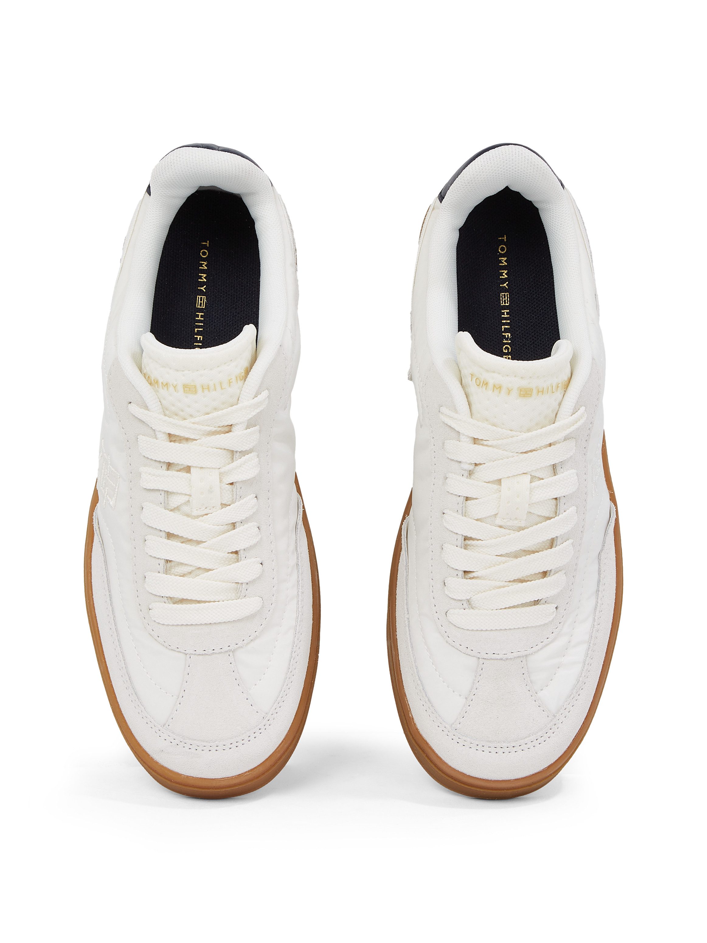 Tommy Hilfiger Plateausneakers TH HERITAGE SNEAKER , vrijetijdsschoen, lage schoen, veterschoen met logo-borduursel