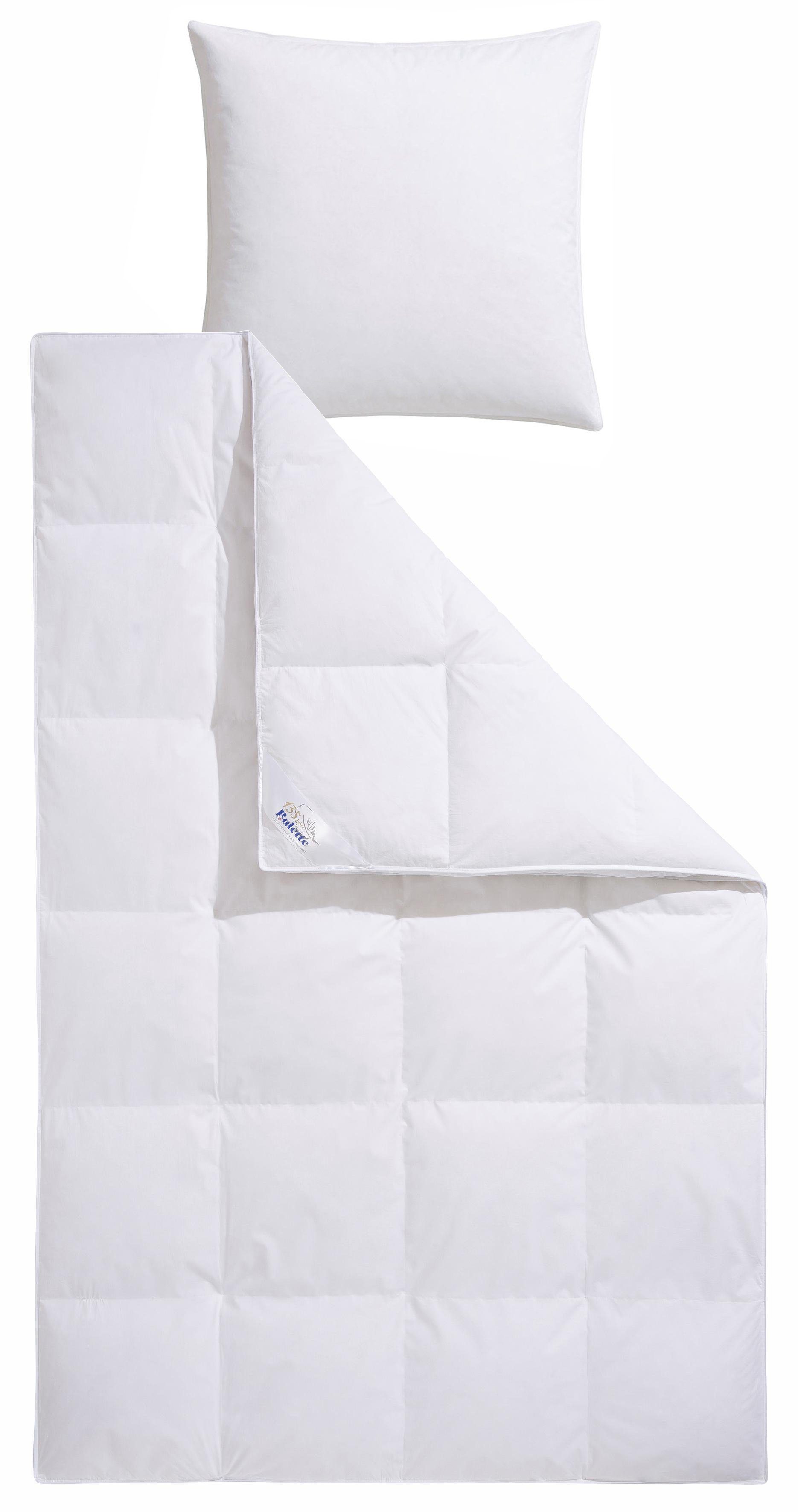 Balette Donzen dekbed + hoofdkussen Lilly In 4 warmteklassen, in maat 135x200 & 155x220 cm verkrijgbaar. (voordeelset)