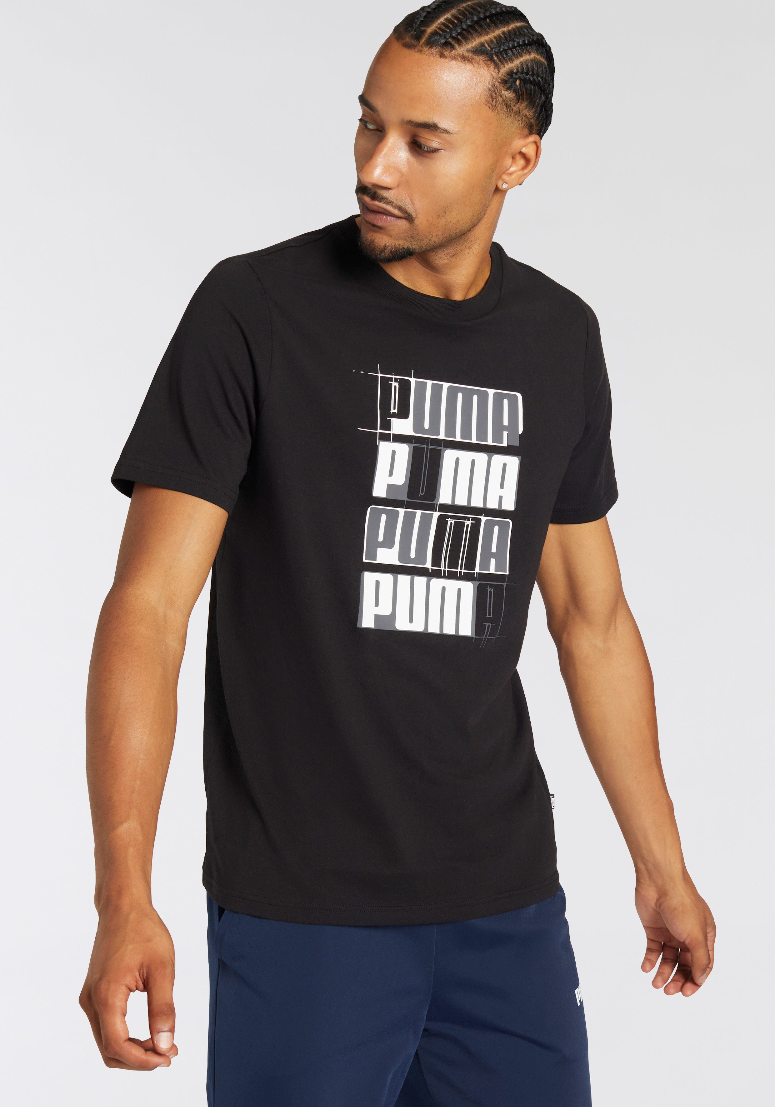 Puma Essentiële Logo T-shirt Zwart Black Heren