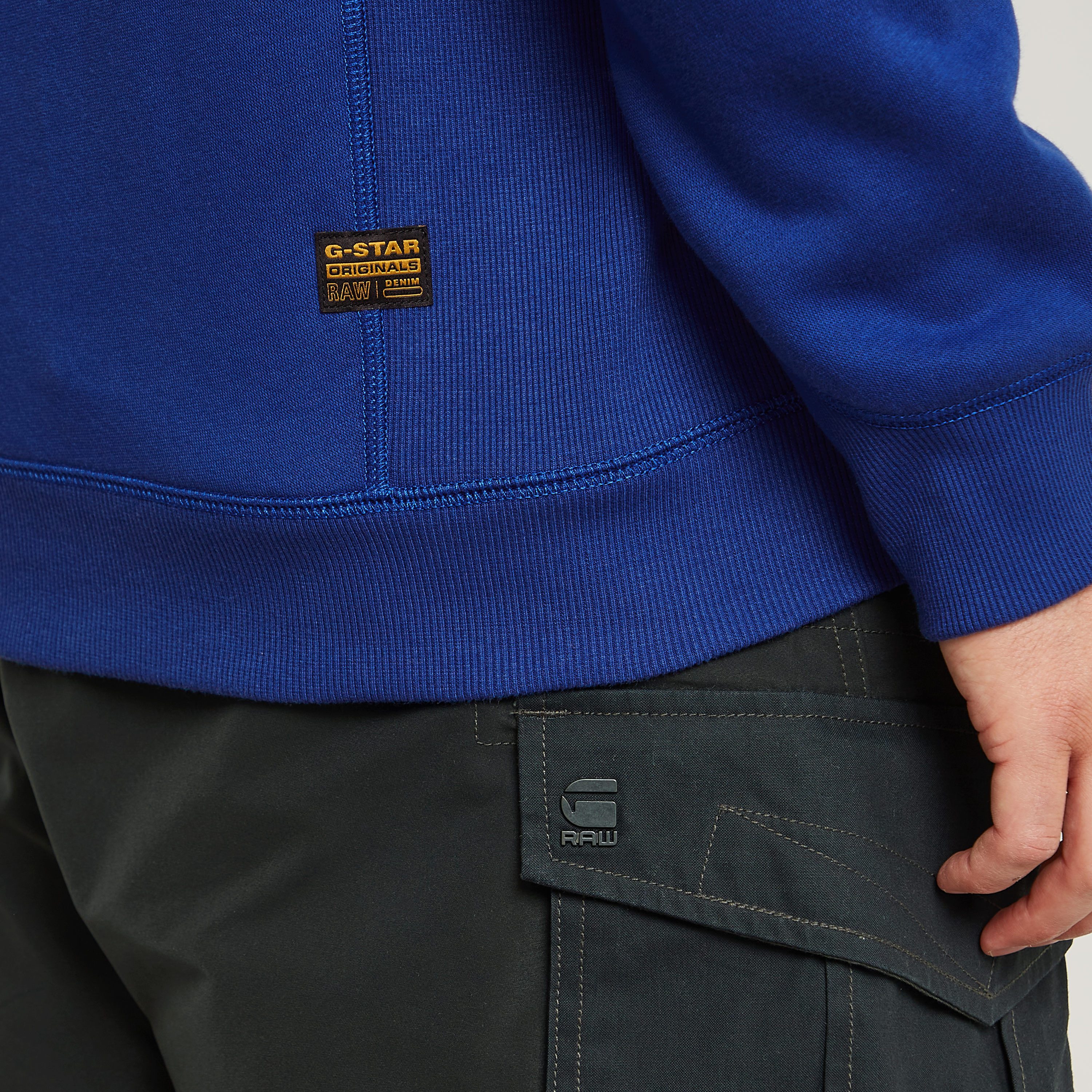 G-Star RAW Sweatshirt Premium Core Pacior Sweat met rib-inzetten aan de zijkanten