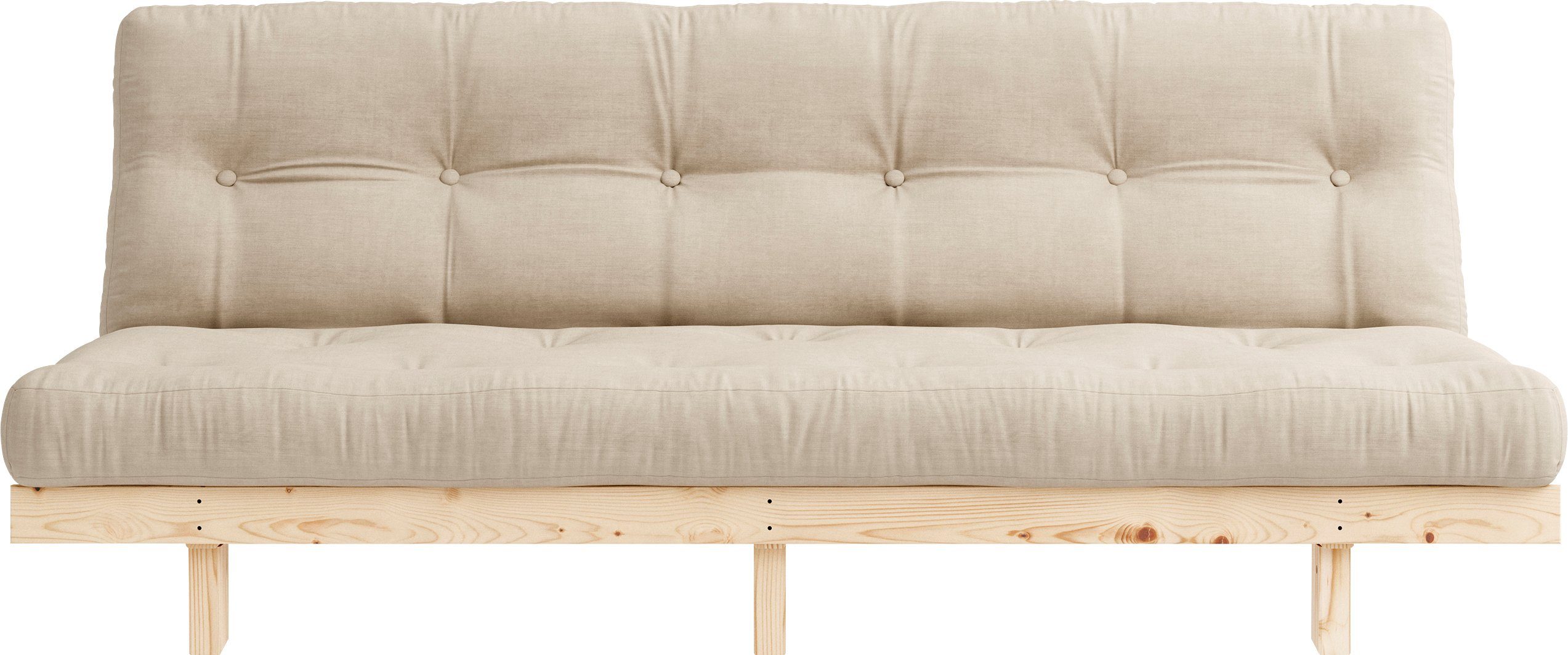 Karup Slaapbank Lean met slaapfunctie en futonmatras (2 stuks) beige, slaapbanken, Breedte ligoppervlak: 130 cm
