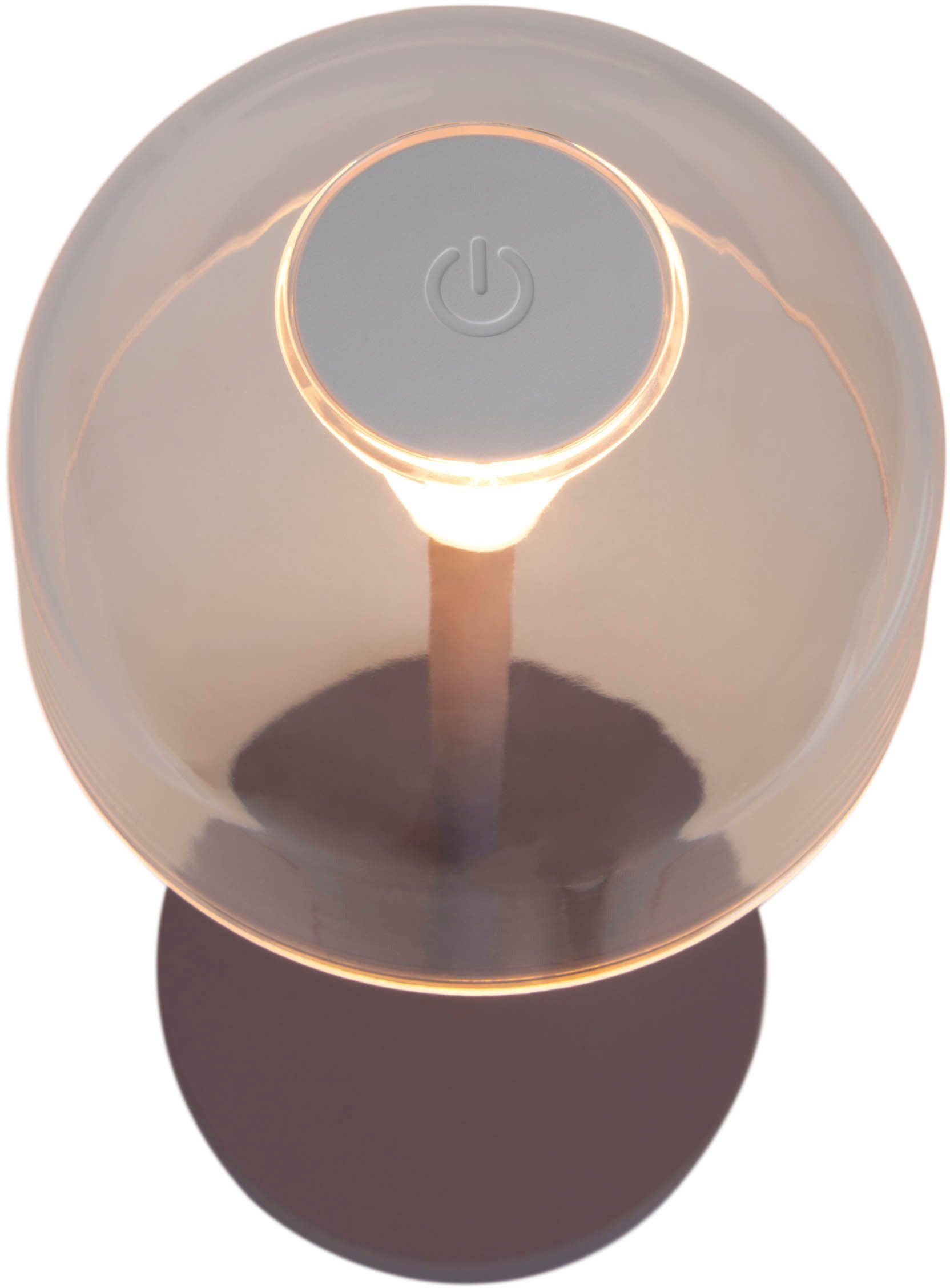 näve Led-tafellamp Gomba 18,5 cm 2-delig set, oplaadbaar, usb-kabel, geheugenfunctie, traploos dimbaar (2 stuks)