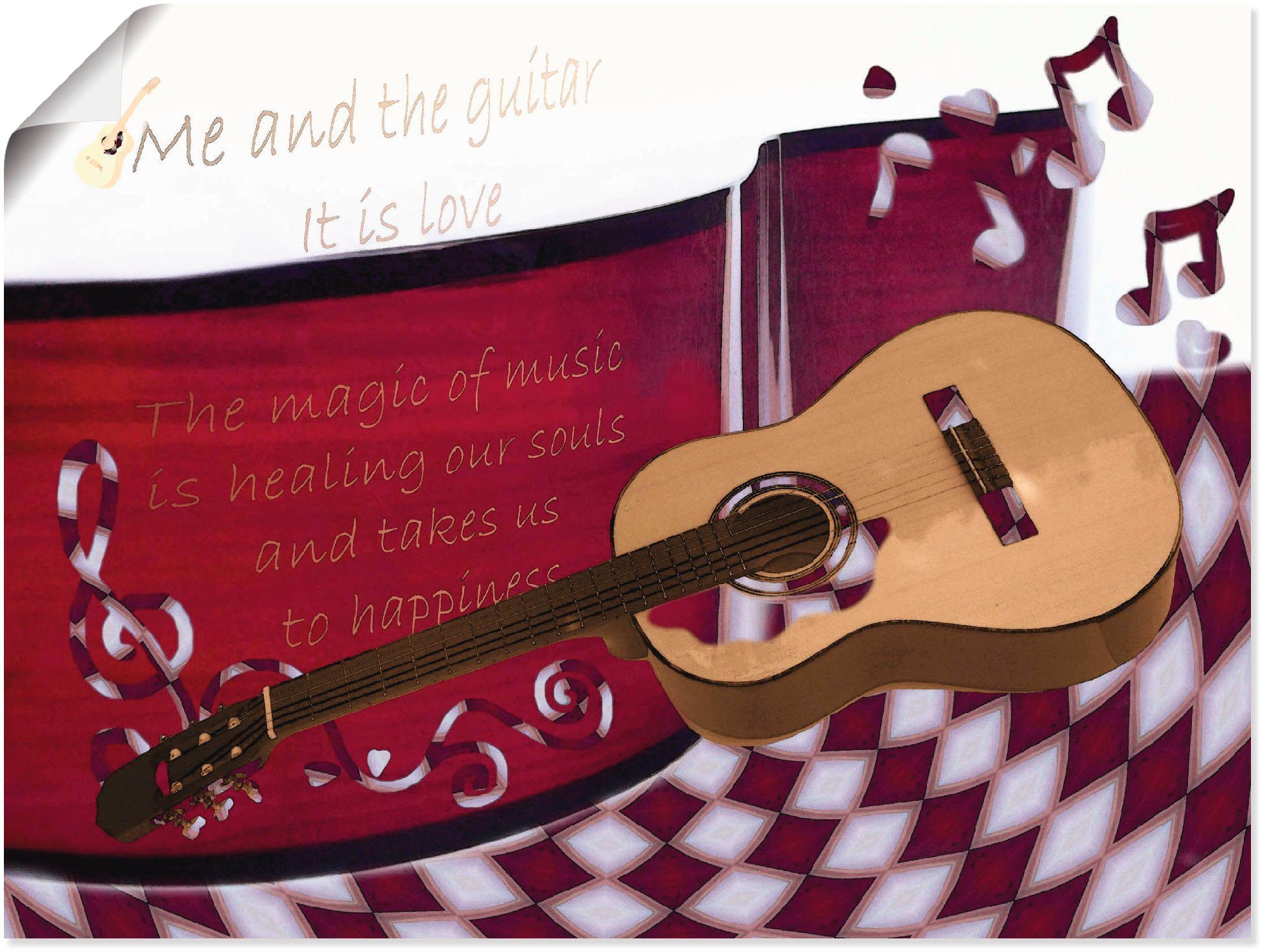 Artland artprint Die Gitarre und Ich