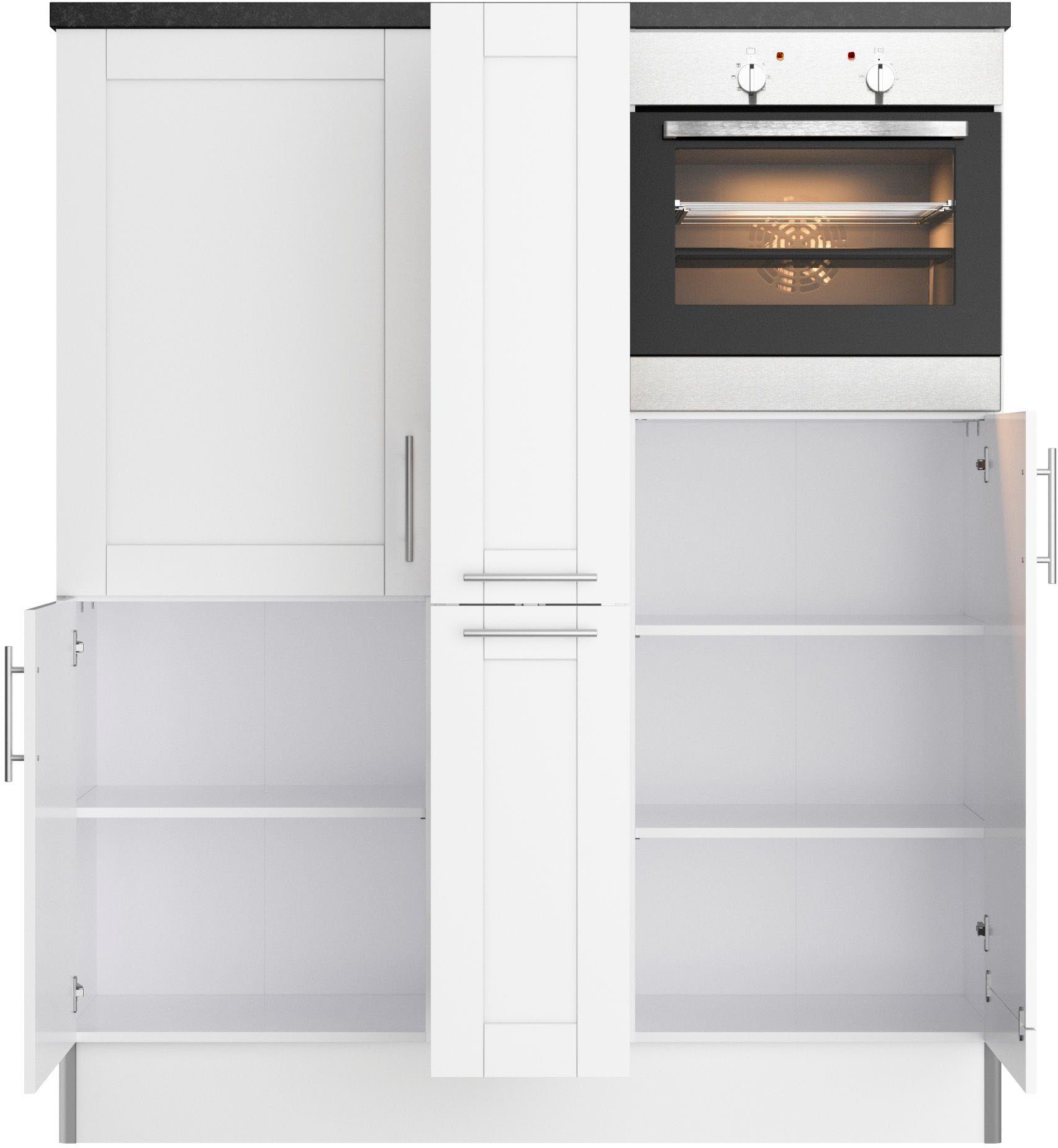 Kochstation Pantry keuken KS-Ahus Breedte 150 cm, optioneel met elektrische apparaten, softclose functie