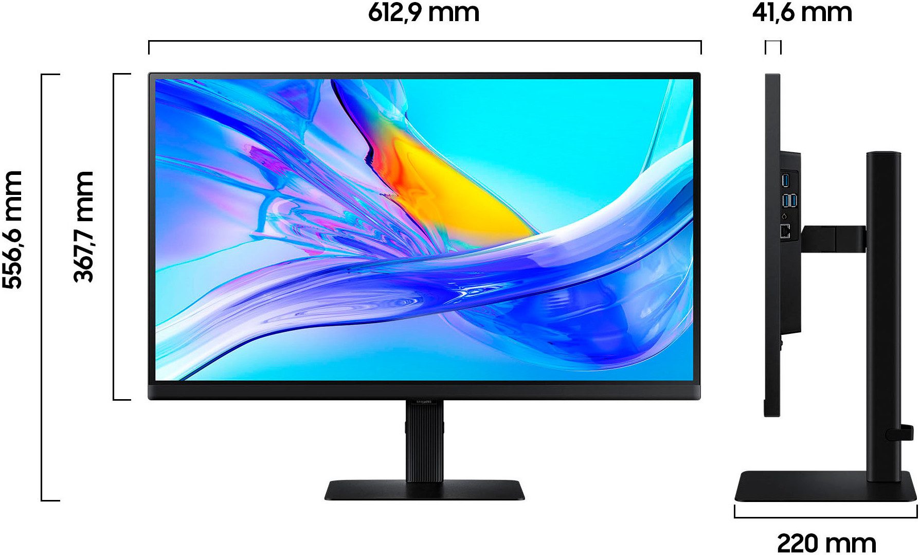 Samsung Ledscherm S27D800UAU, 68 cm / 27", 4K Ultra HD