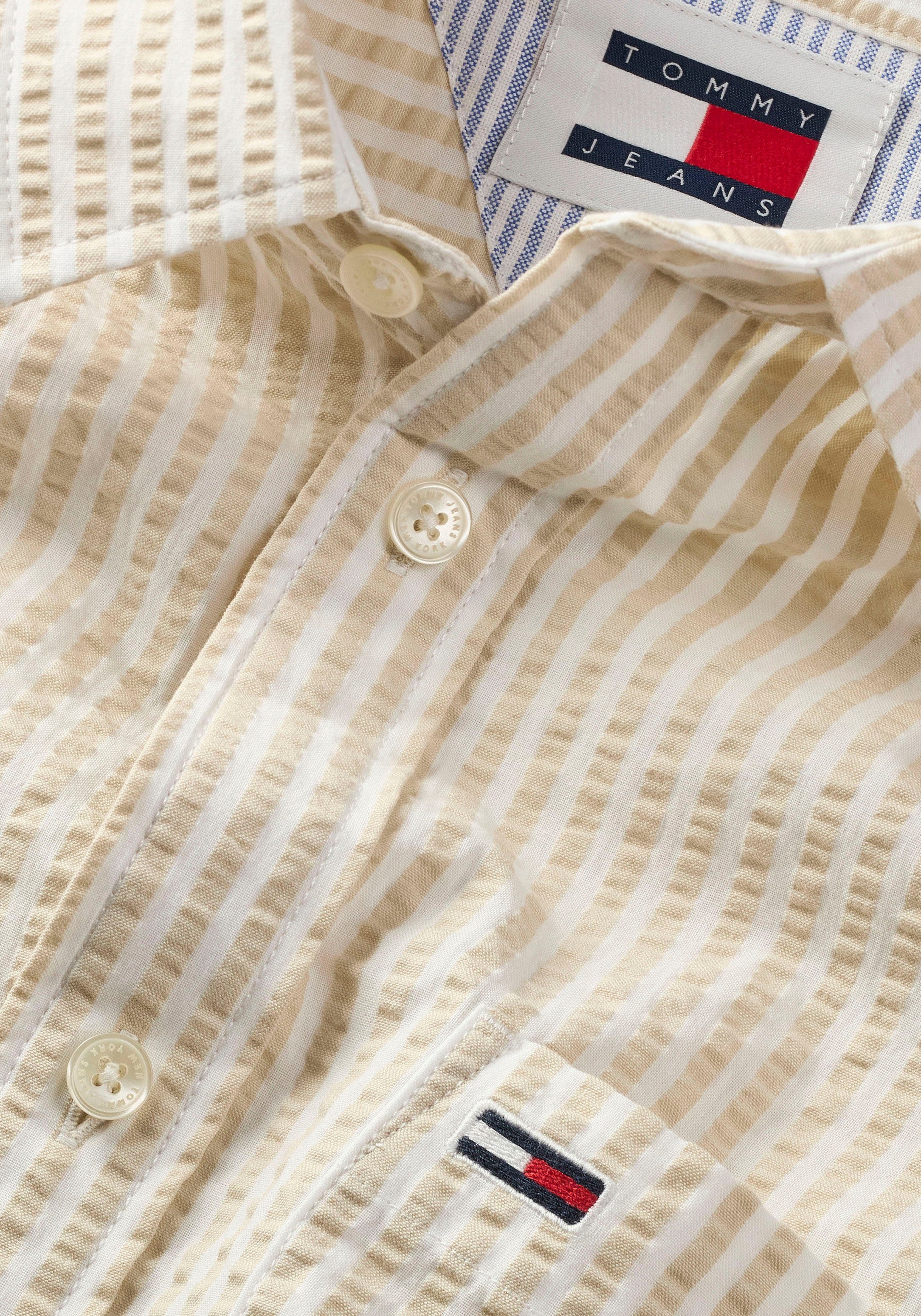 TOMMY JEANS Overhemd met korte mouwen TJM REG STRIPE SEERSUCKER SHIRT