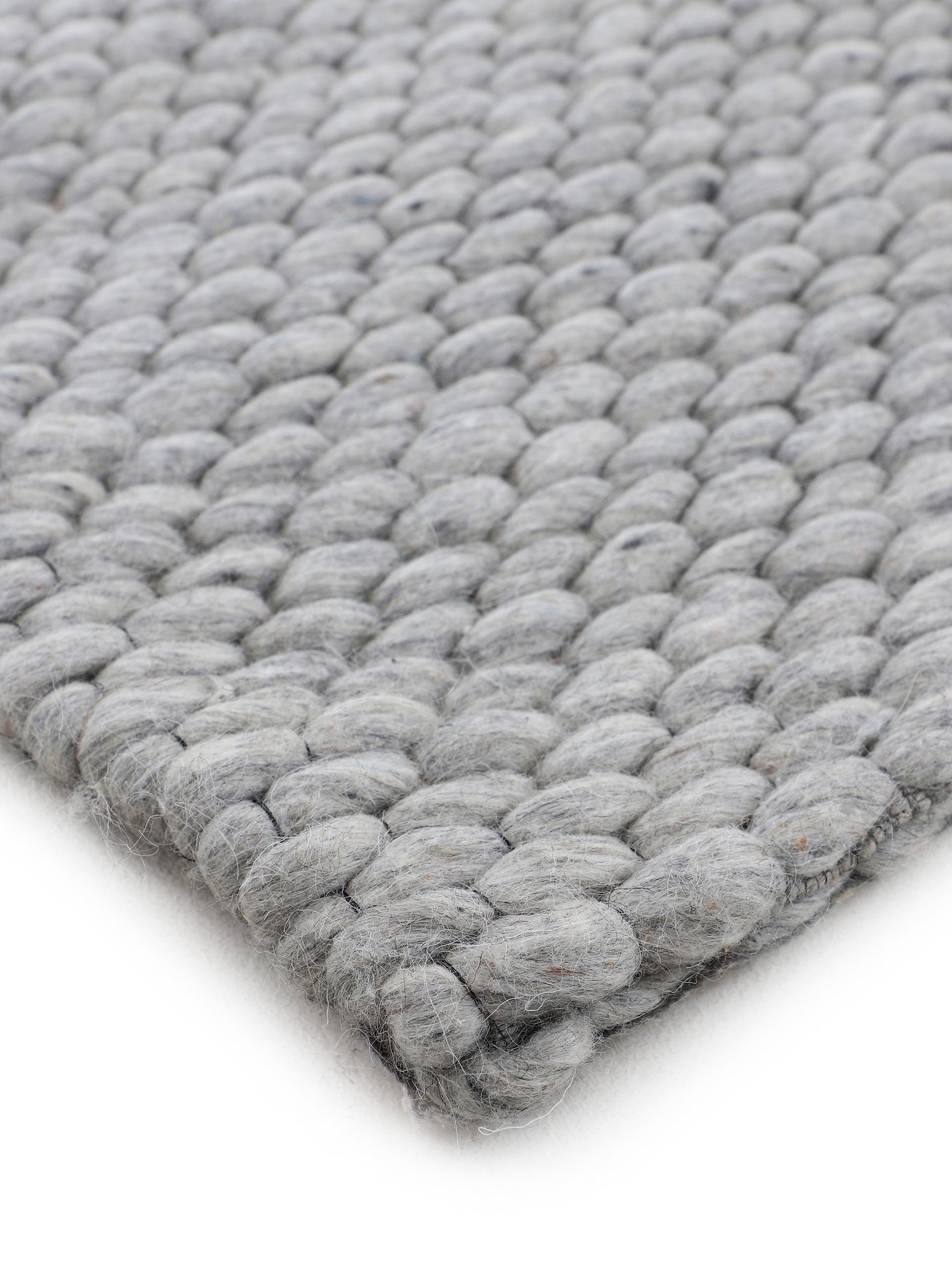 carpetfine Wollen kleed Sina grove structuur, tijdloos design, 100% wol, woonkamer