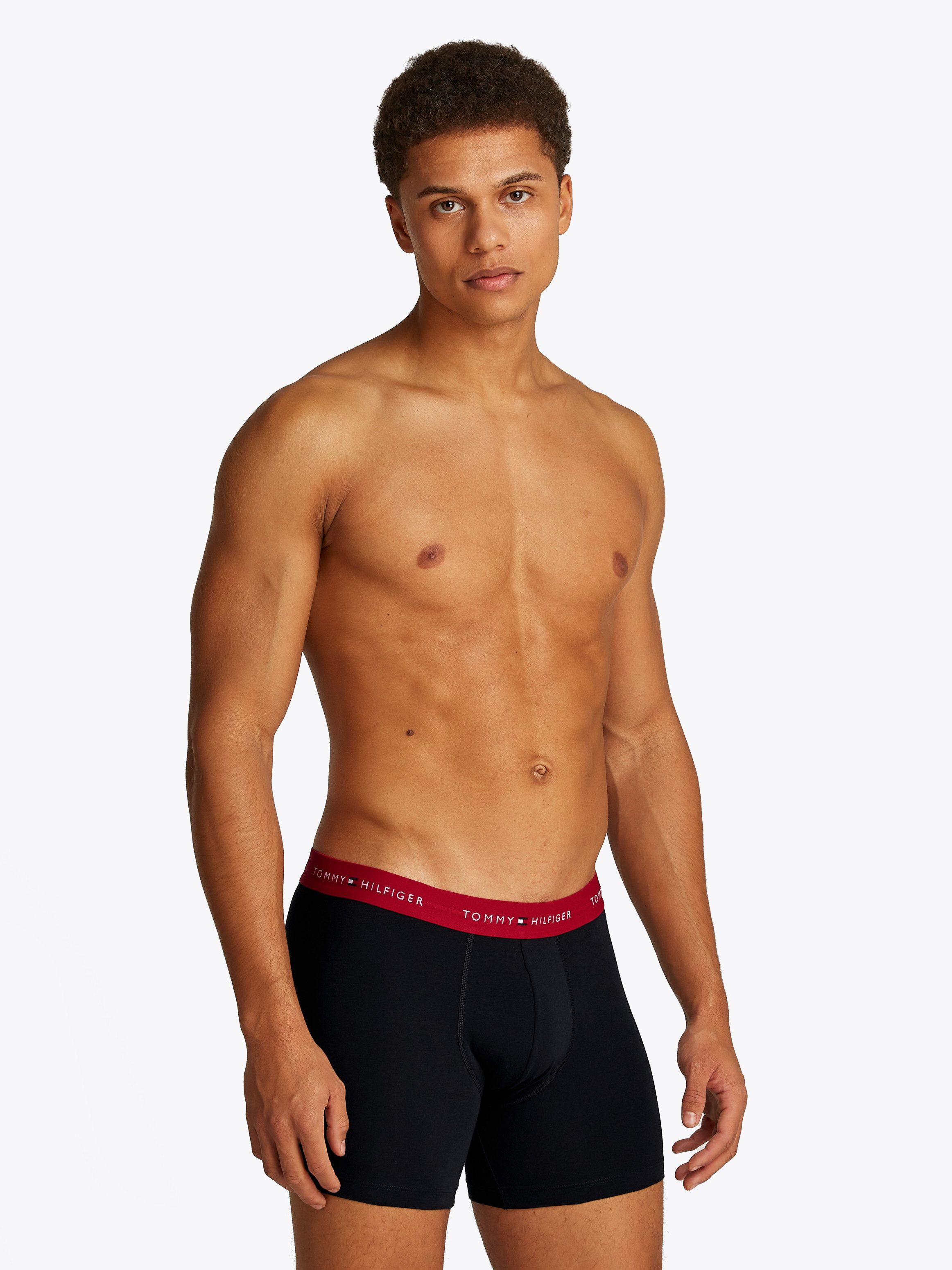 Tommy Hilfiger Underwear Boxershort 3P BOXER BRIEF WB met contrasterende logo-band (3 stuks)