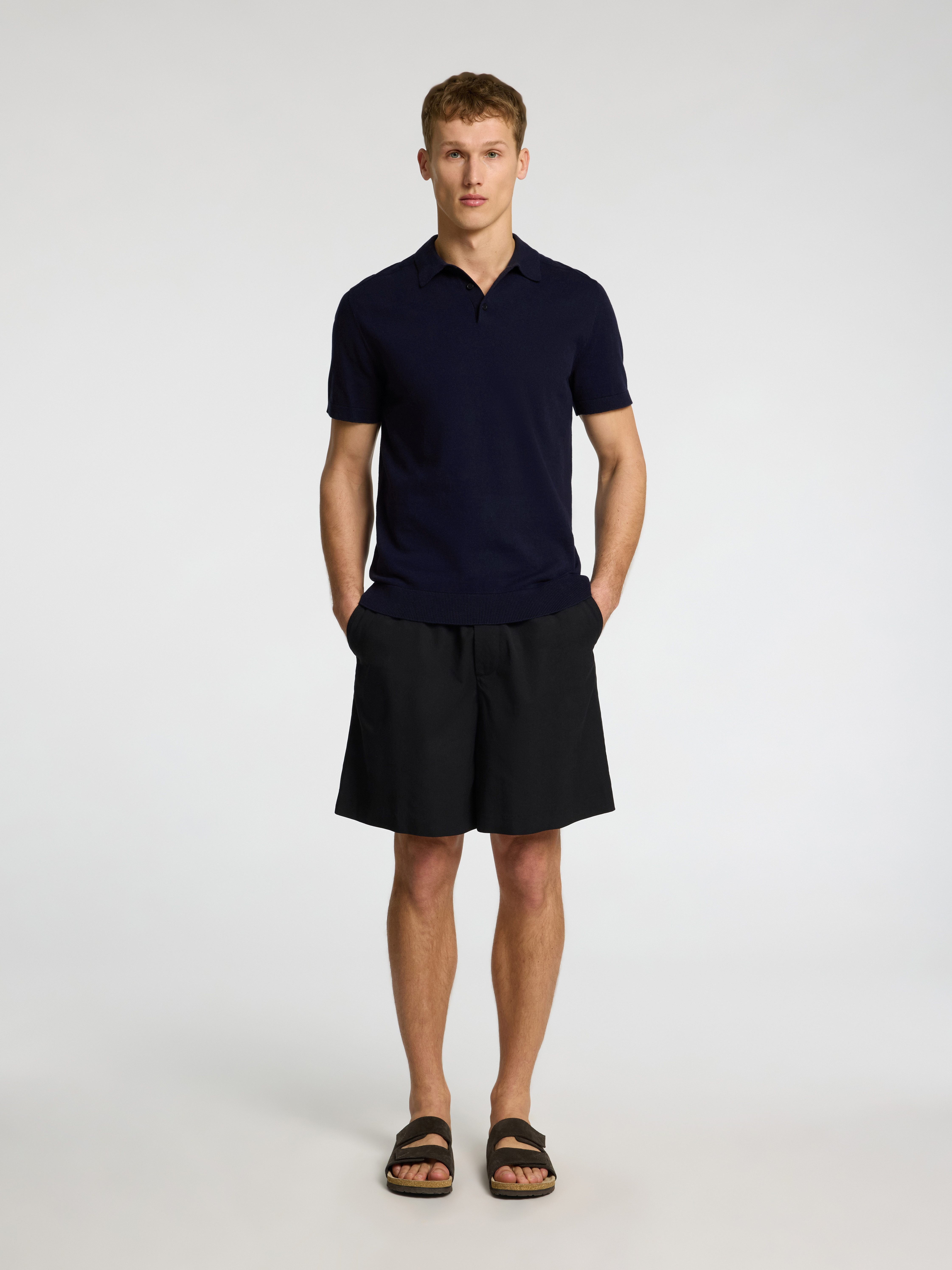 SELECTED HOMME Poloshirt SLHBERG SS KNIT POLO NOOS