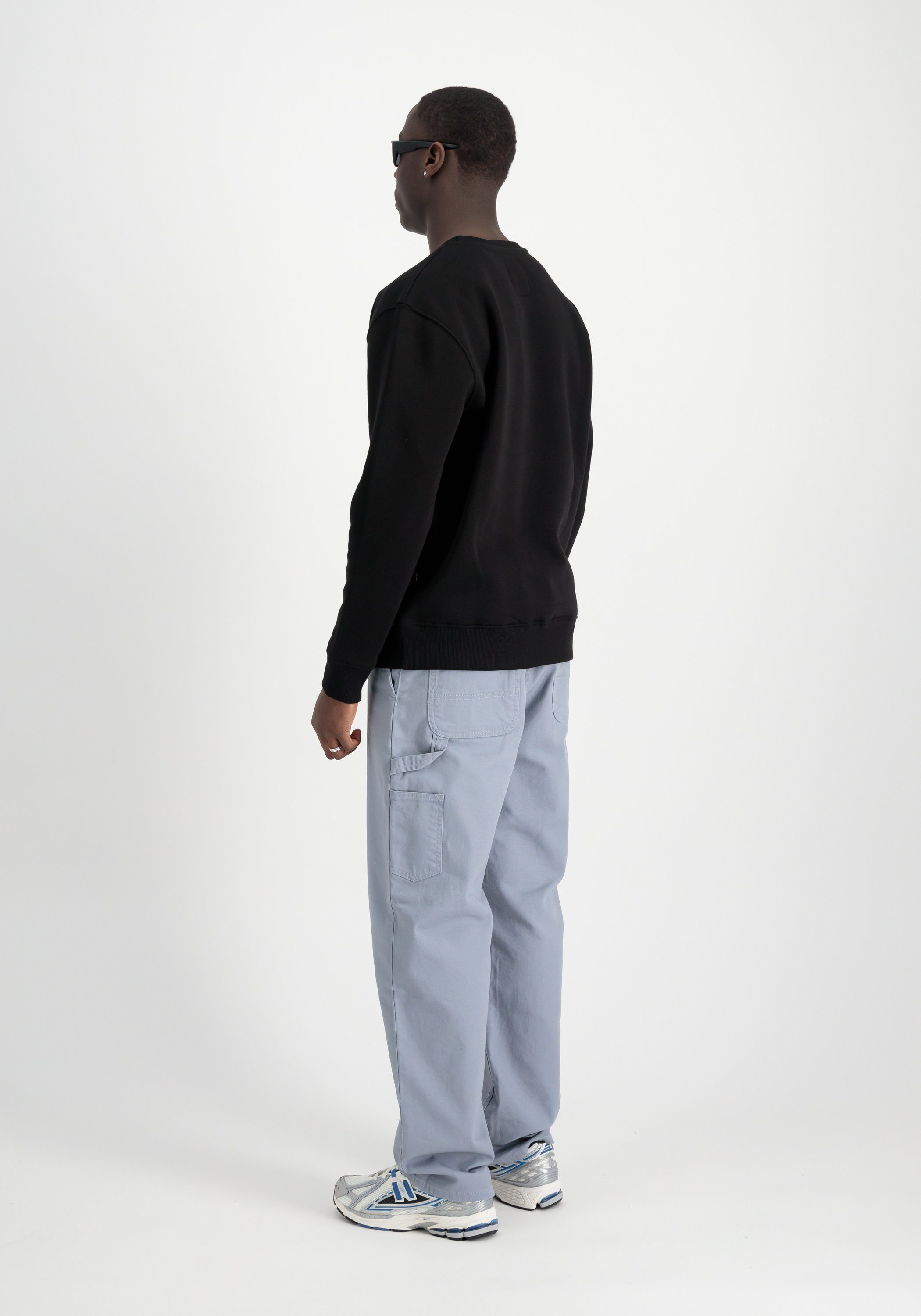 Alpha Industries Sweater Men Sweatshirts Basic Sweater Carbon