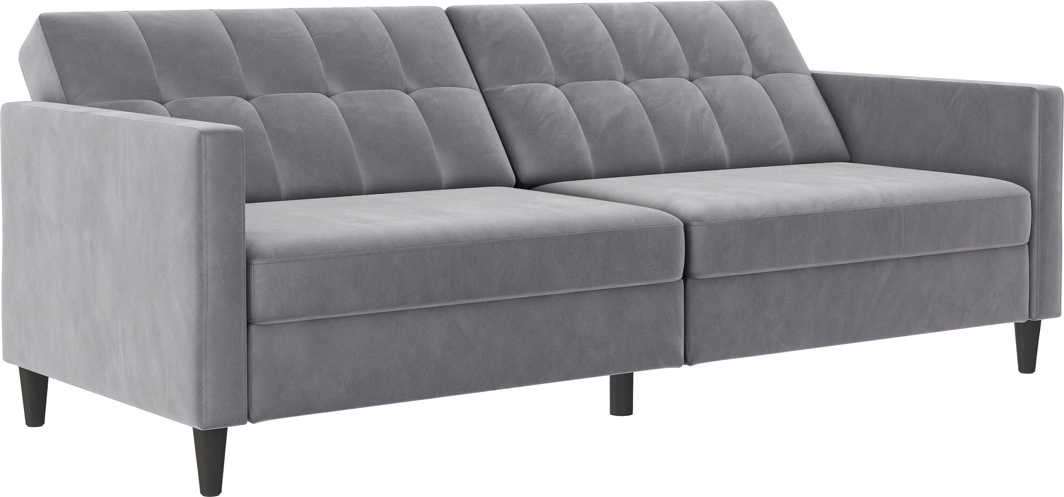 Dorel Home 3-zitsbank Hartford II Slaapfunctie, rugleuning 2-delig, 3-voudig verstelbaar, zithoogte 43 cm