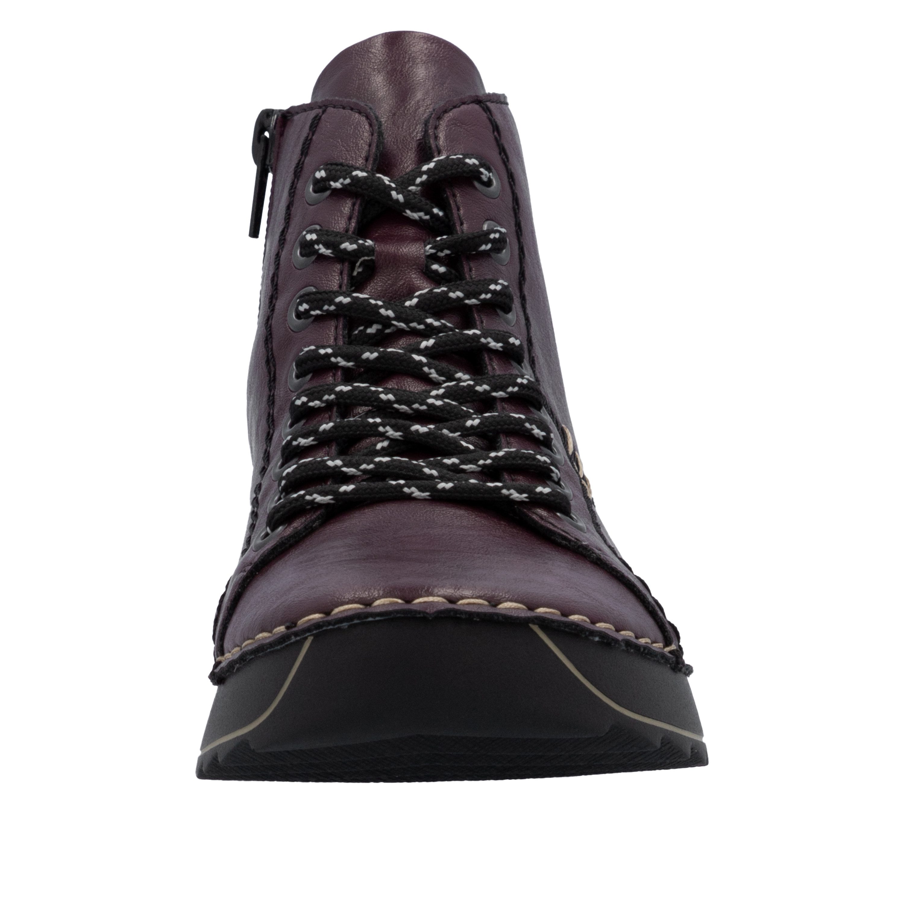 Rieker Hoge veterschoenen met modieuze profielzool