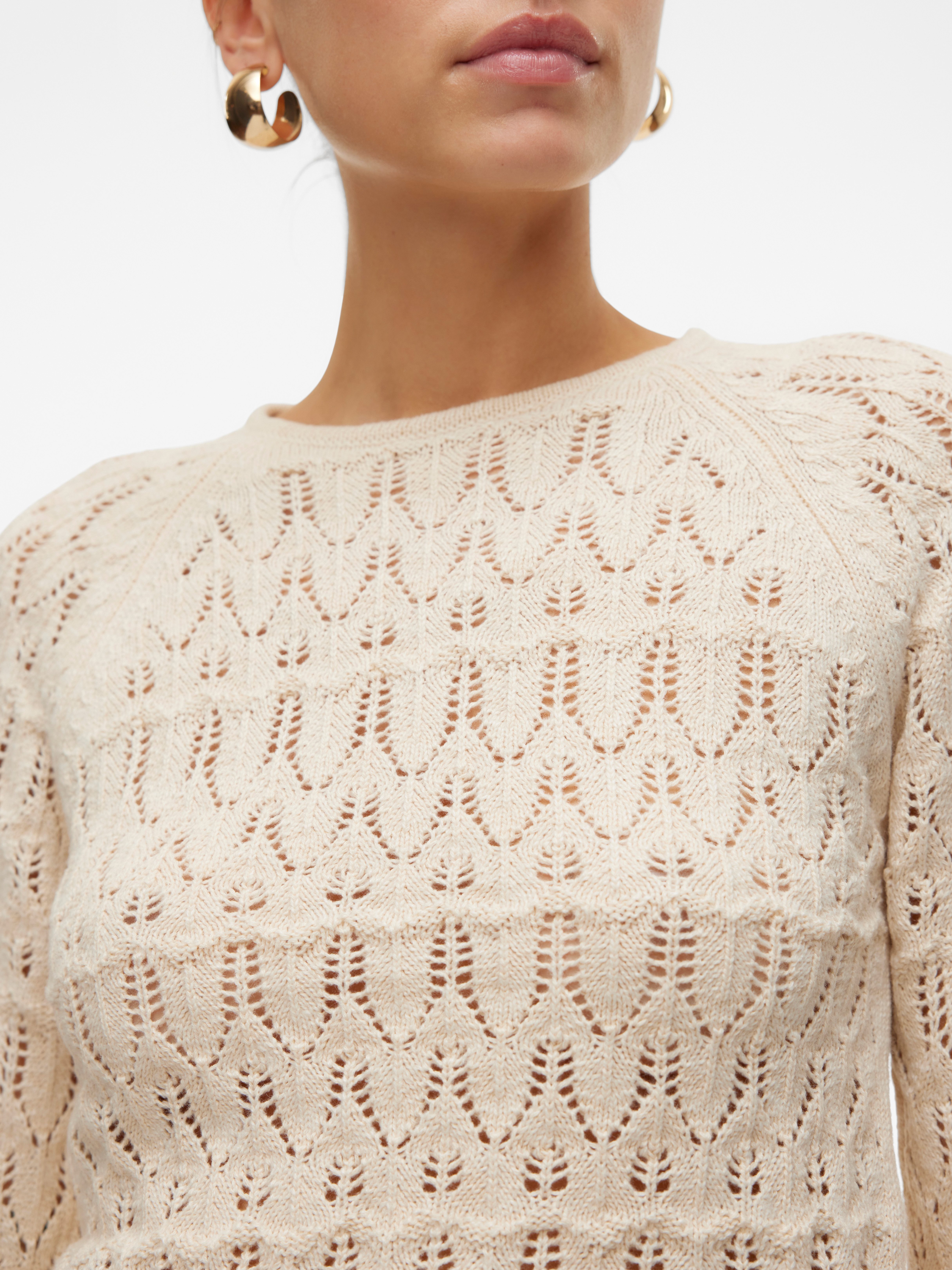 Vero Moda Gebreide trui VMNEWFABIENNE LS O-NECK PULLOVER NOOS