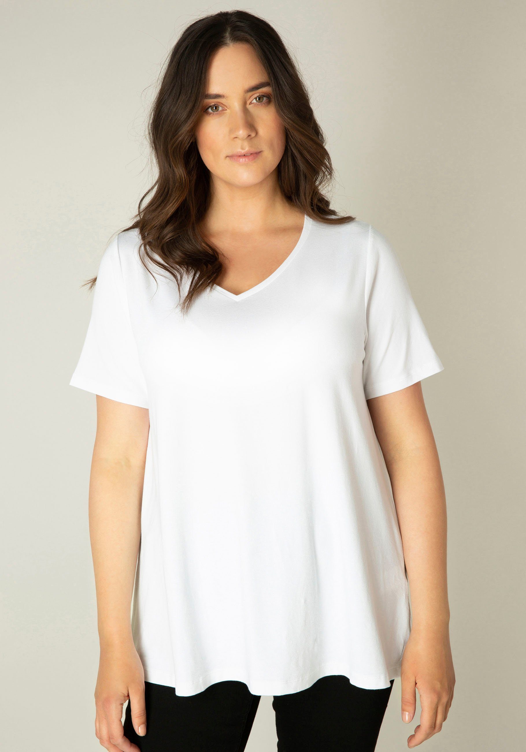 Base Level Curvy T-shirt Alba Soepelvallende, vormvaste kwaliteit