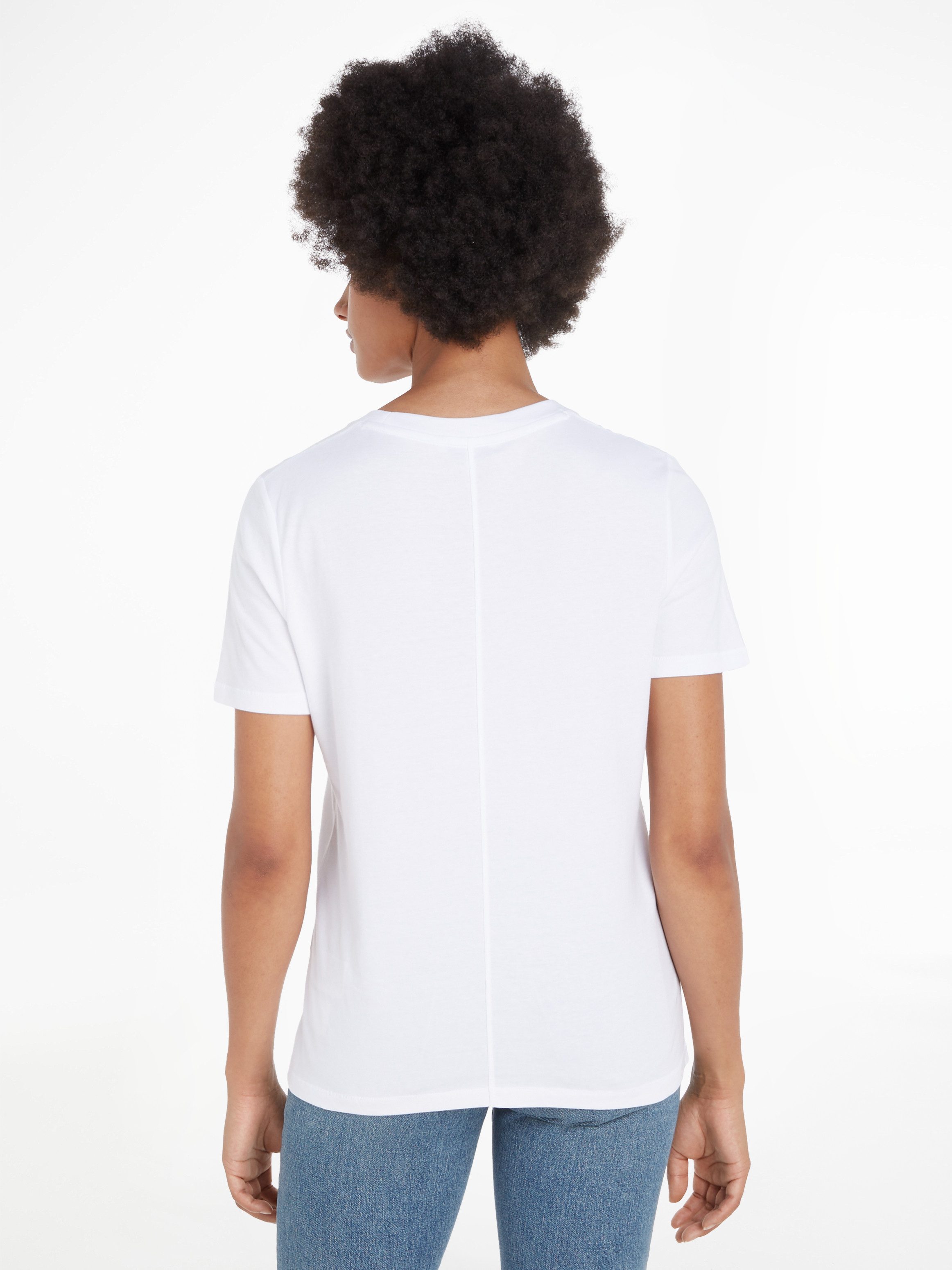 Tommy Hilfiger Shirt met korte mouwen REG SCRIPT C-NK SS met script-logo-opschrift