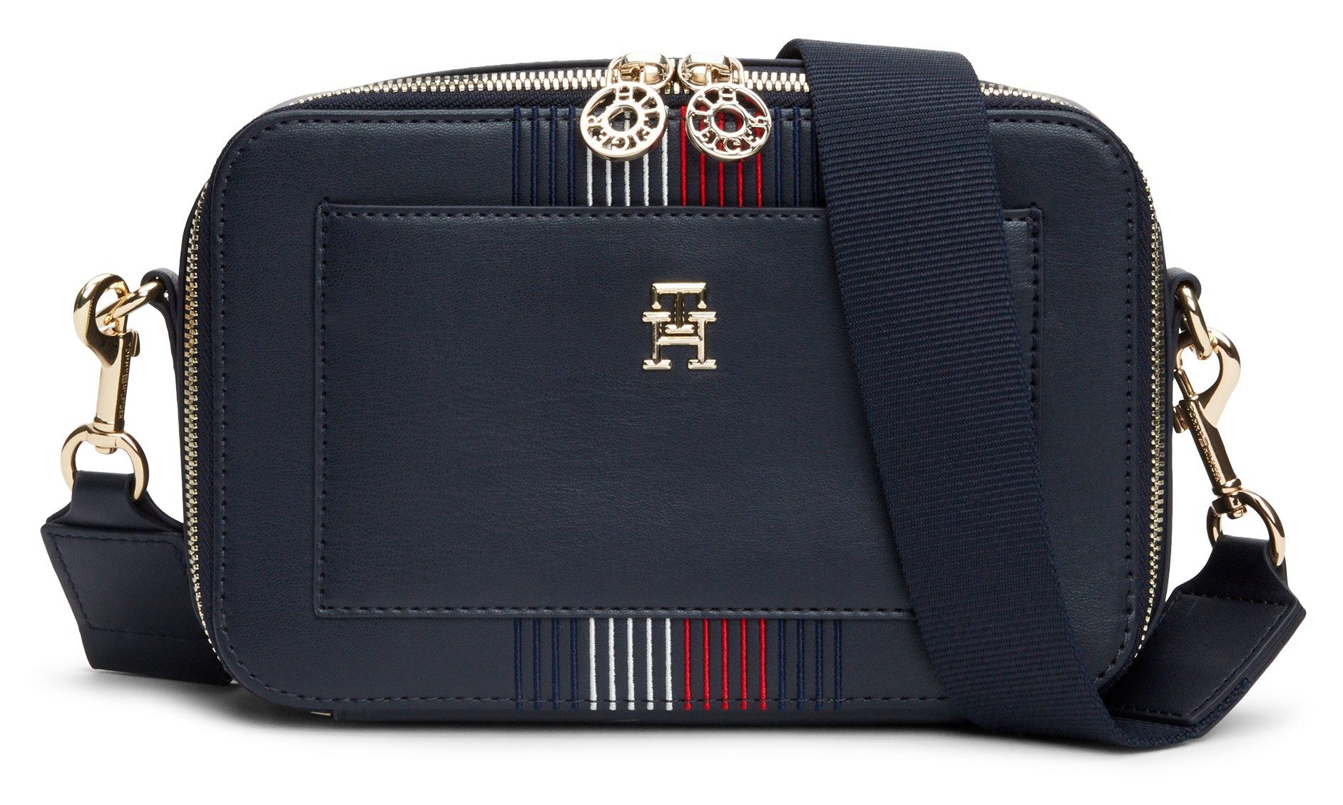 Tommy Hilfiger Blauwe Schoudertas met Contrasterende Details Blue Dames