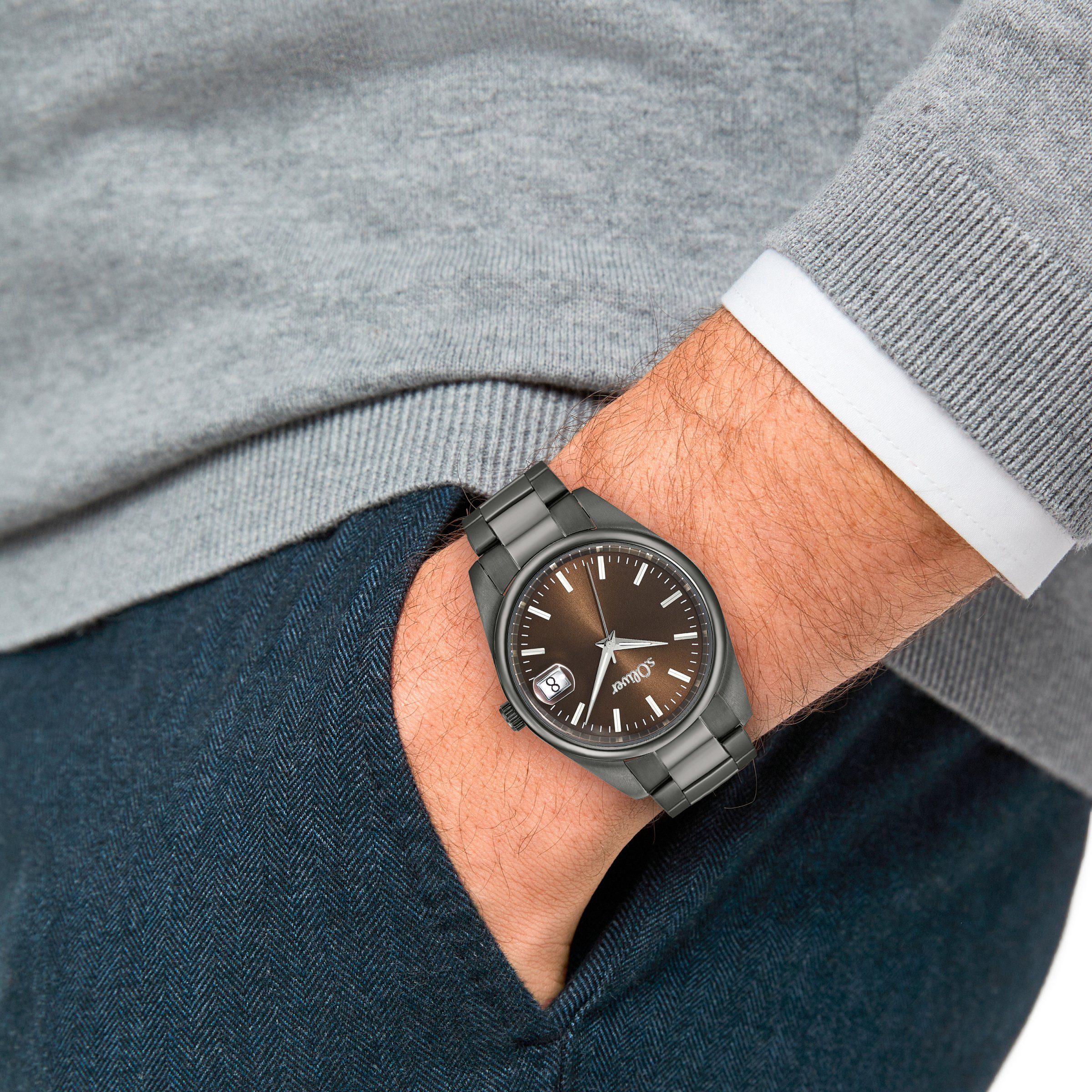 s.Oliver Kwartshorloge 2033529 Horloge, herenhorloge, datum
