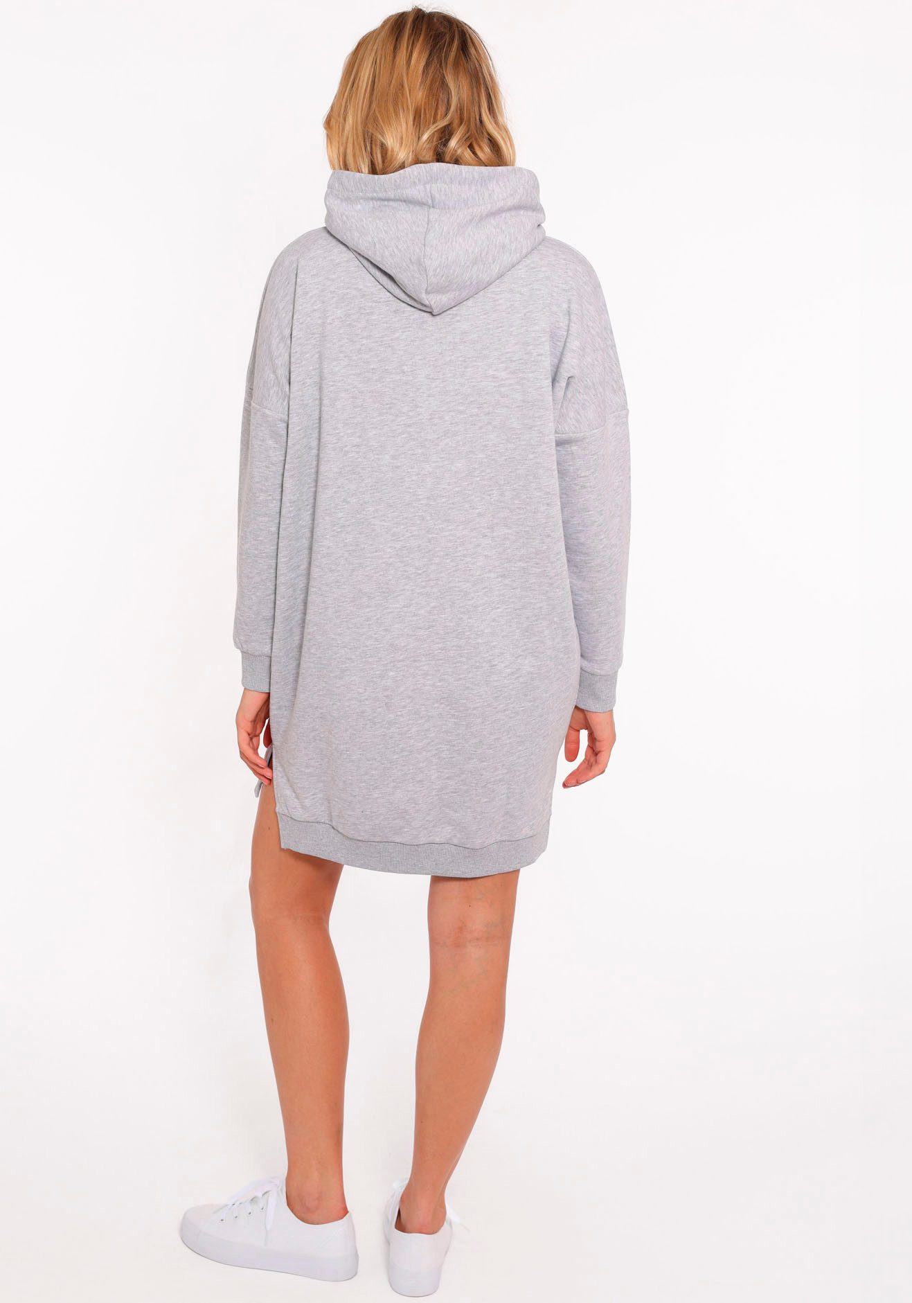Zwillingsherz Sweatjurk Love Amour Liebe met praktische voorzakken en bedrukte koord