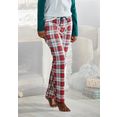 lascana pyjamabroek met geruit patroon rood