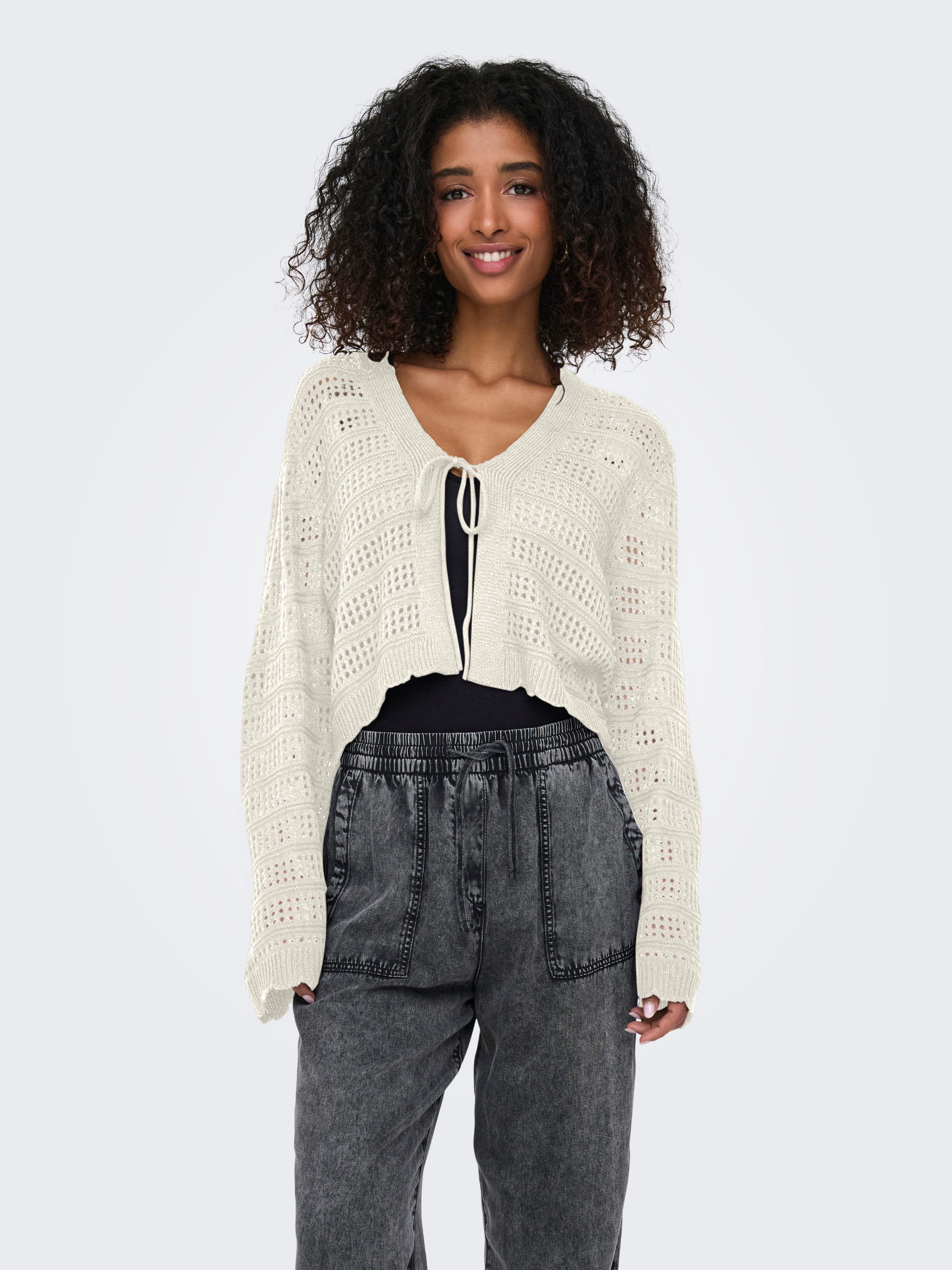 Only Vest ONLLYKKE TIE CARDIGAN L/S KNT NOOS