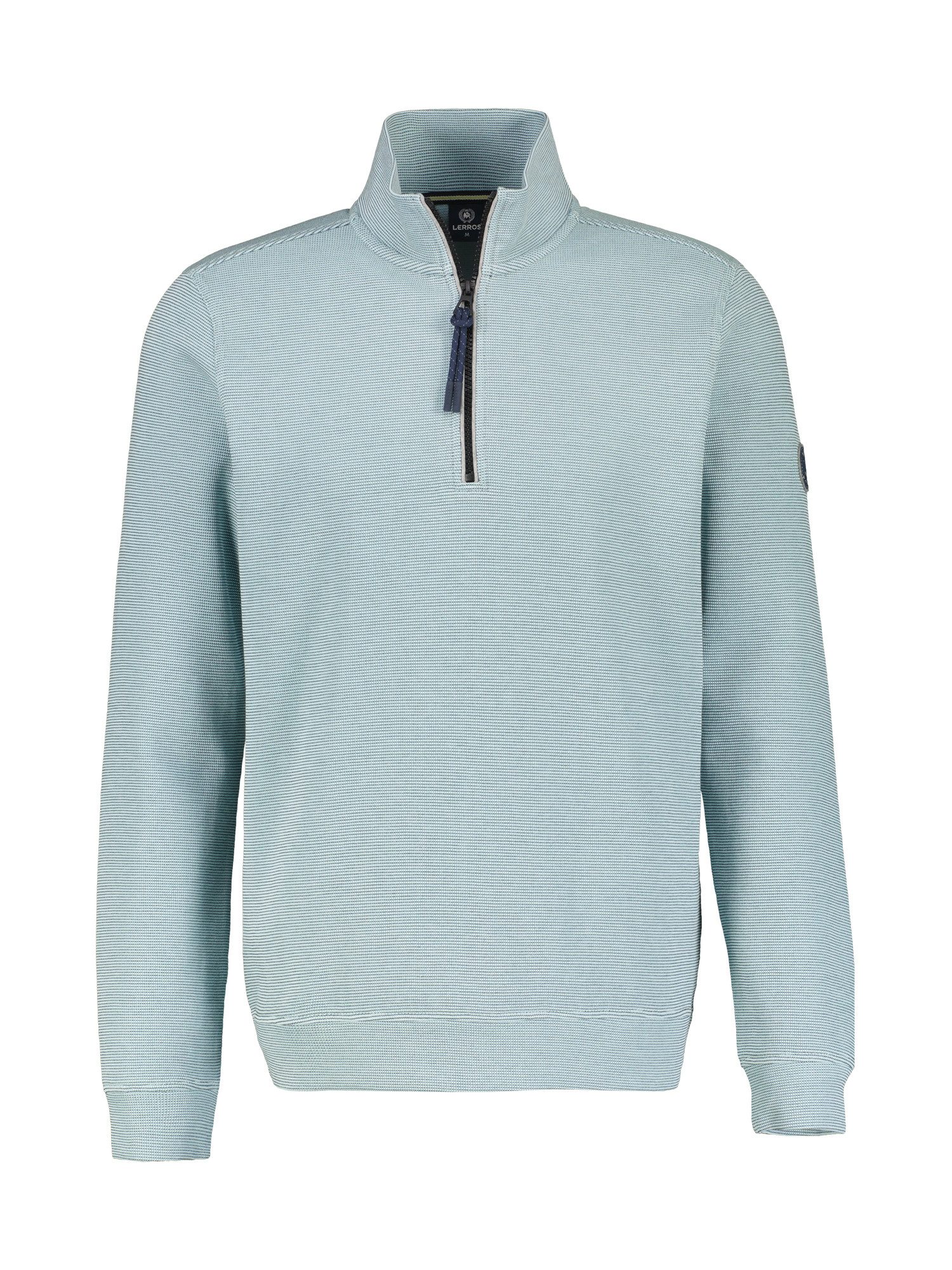 Lerros Sweatshirt LERROS effen brei troyer voor heren