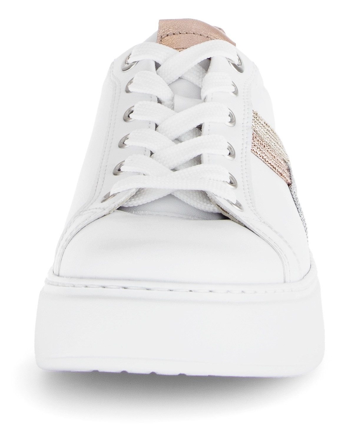 Gabor Plateausneakers Florence , vrijetijdsschoen, lage schoen, veterschoen, contrastafwerking, breedte g (=breed)