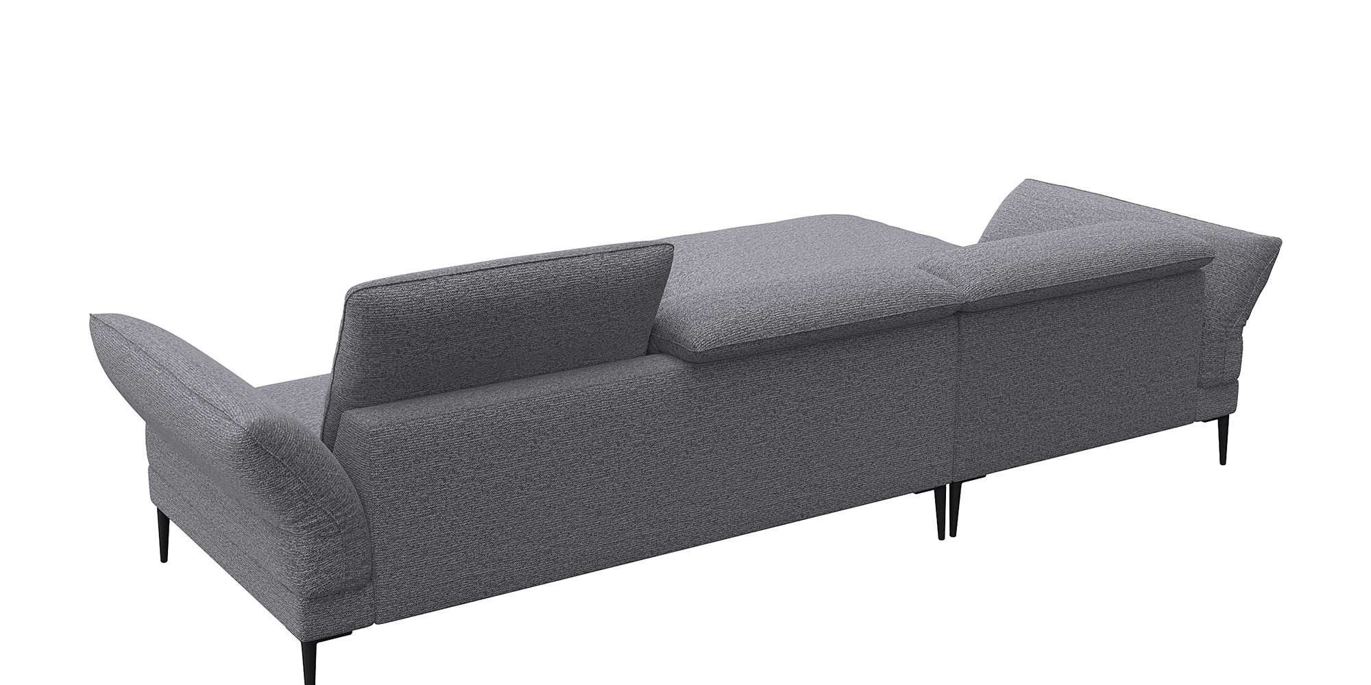 FLEXLUX Hoekbank Salino, functionele bank met recamiere, relaxbank, hoekbank Bank met arm- en hoofdeinde verstellingen, koudschuim & staalgolven